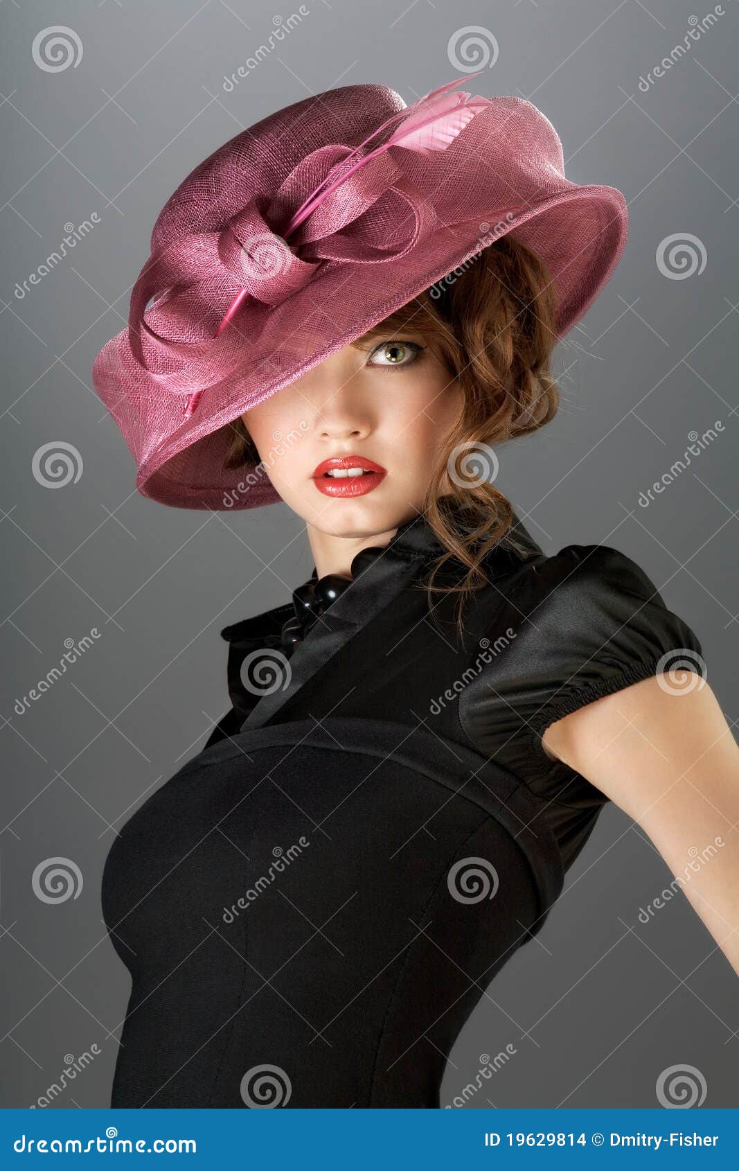 Hat and dress. stock photo. Image of lonely, black, glamour 19629814