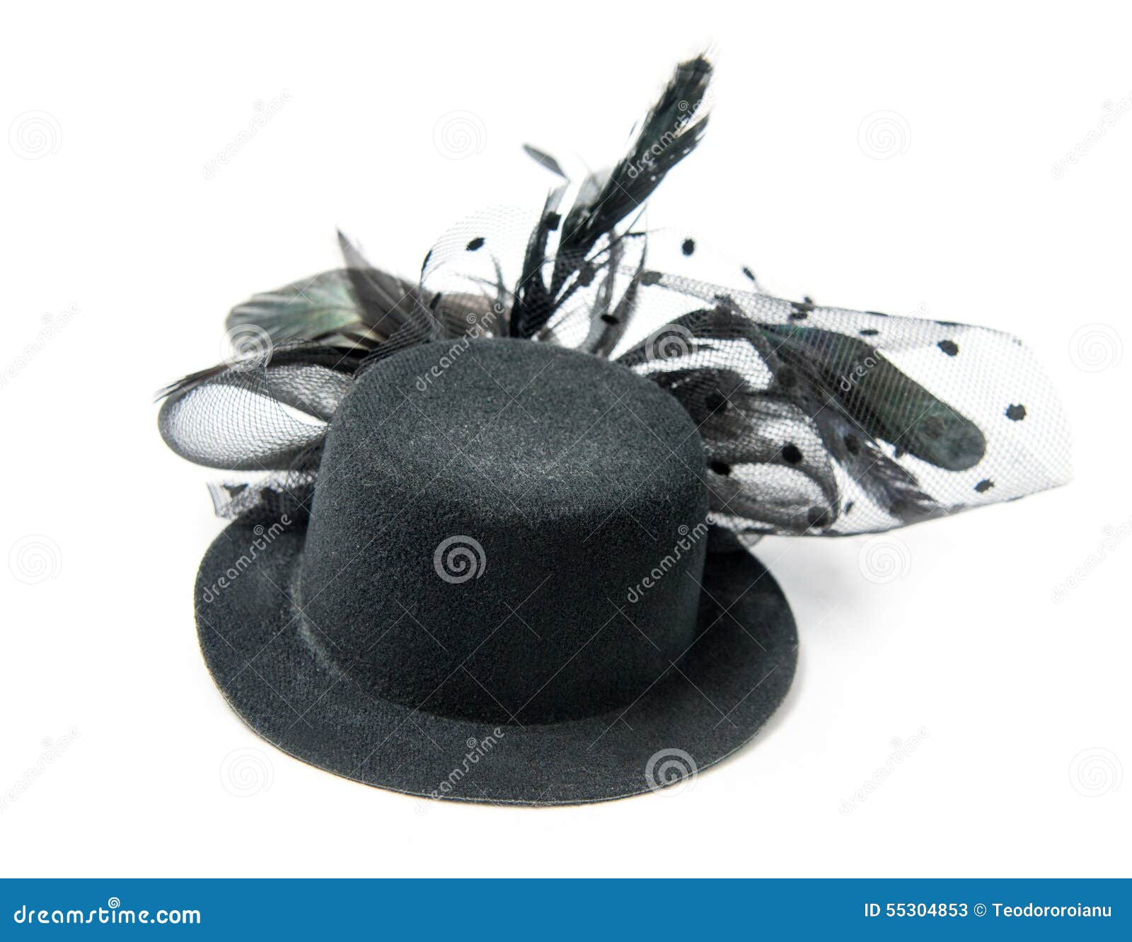 Hat with feathers stock image. Image of fashionable, clothes - 55304853