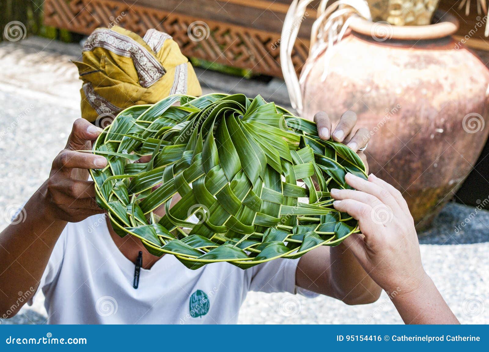 Hat with green leaves stock photo. Image of celebrate 95154416