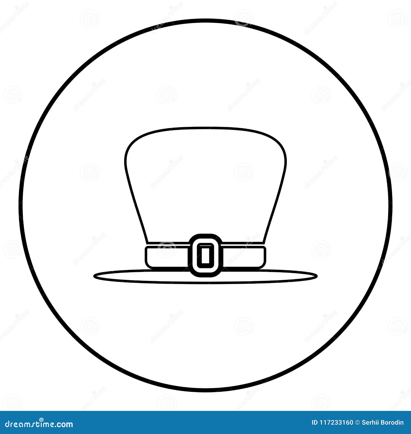 hat-leprechaun-icon-black-color-vector-illustration-simple-image-stock-vector-illustration-of