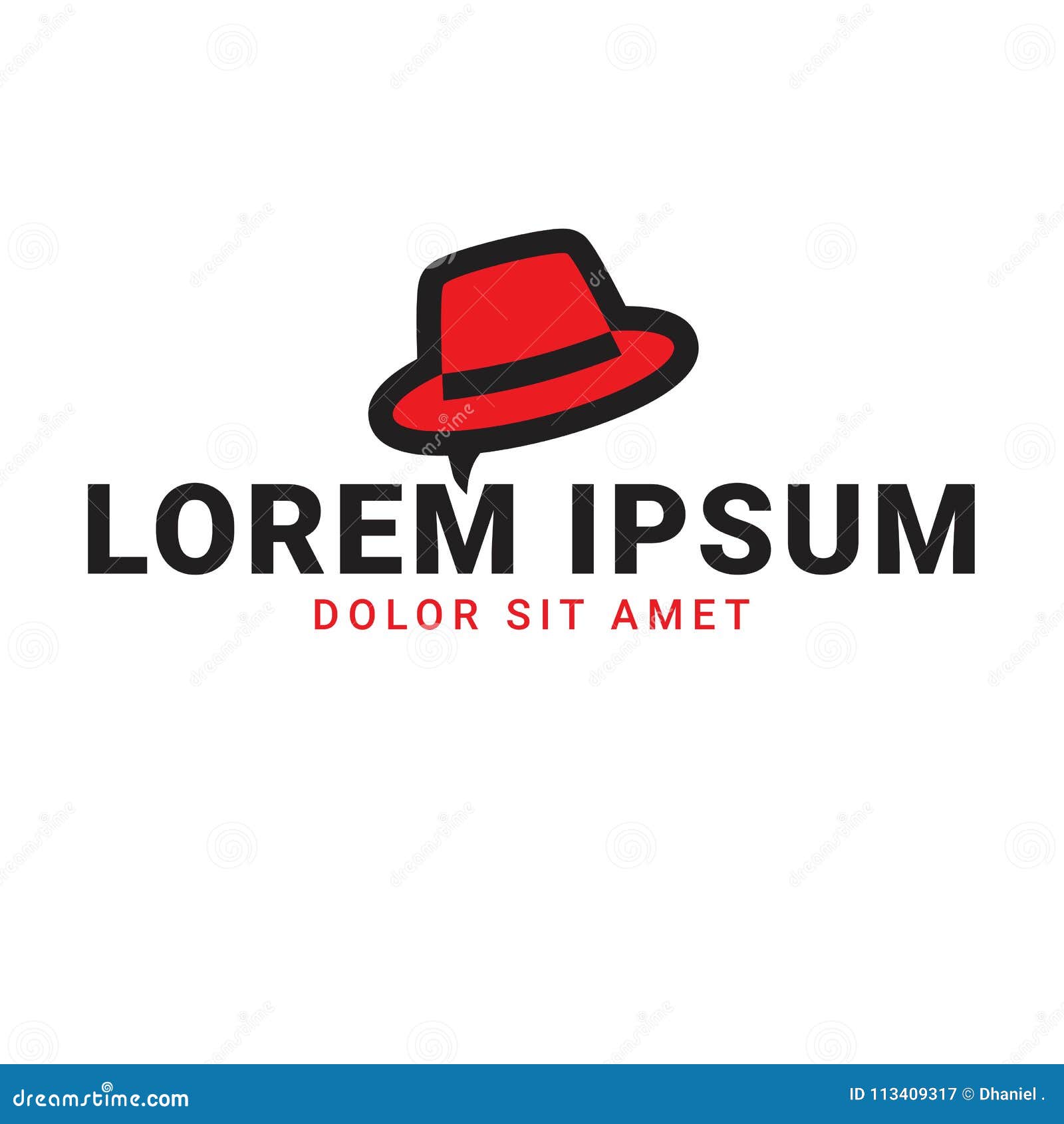 Hat Logo Design stock vector. Illustration of vector 113409317