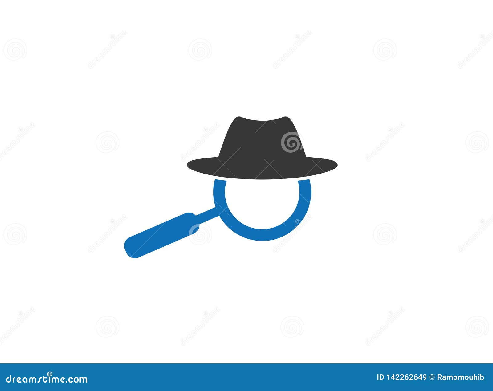 Hat and Loupe for a Detective Spy for Logo Design Stock Illustration ...