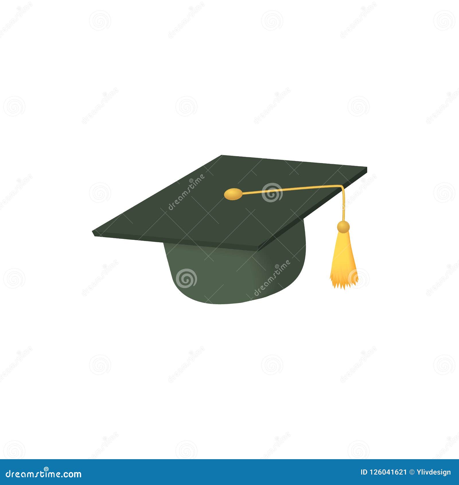 Hat Student Icon, Cartoon Style Stock Illustration - Illustration of ...