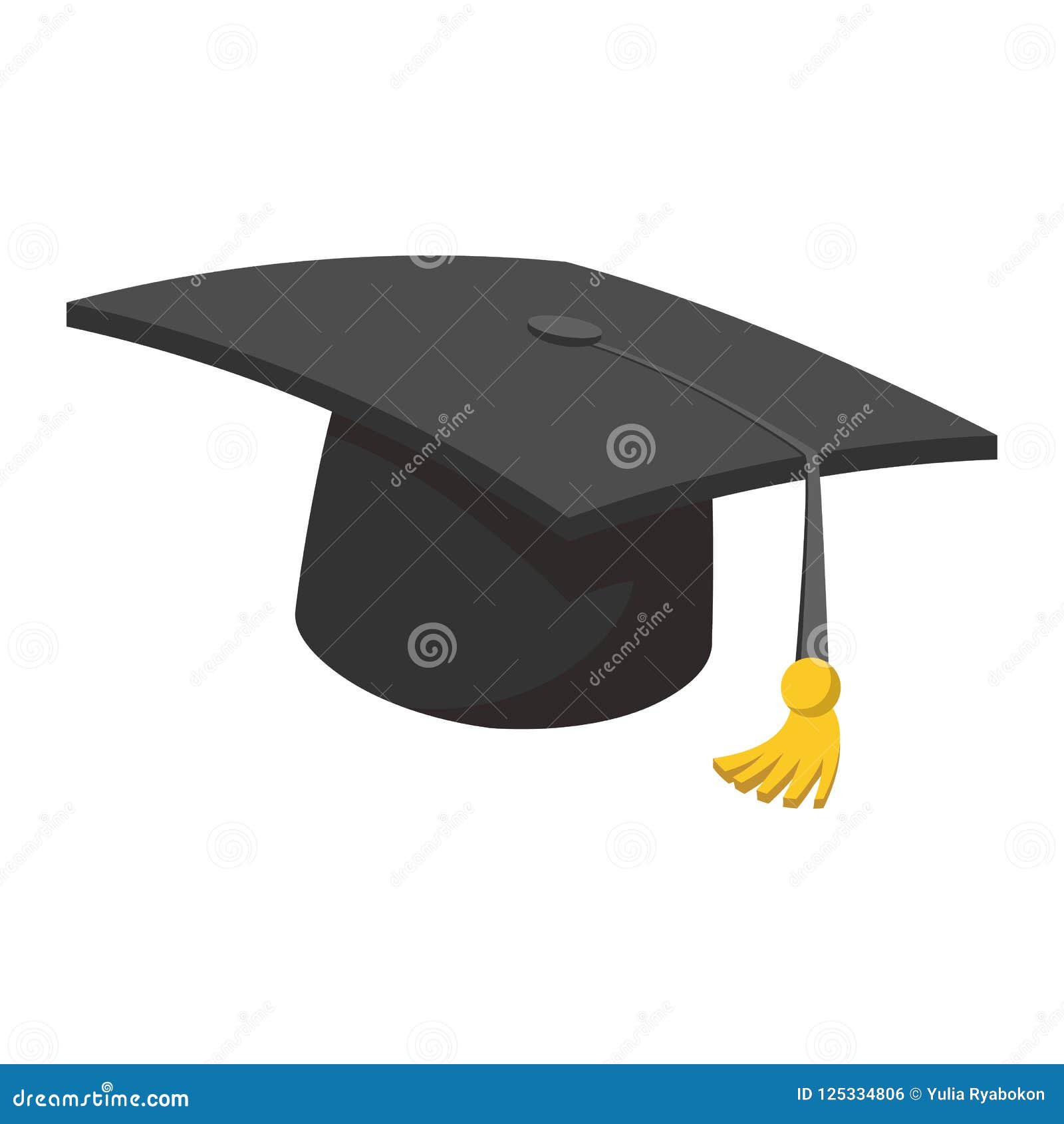 Hat teacher cartoon icon stock illustration. Illustration of cute ...