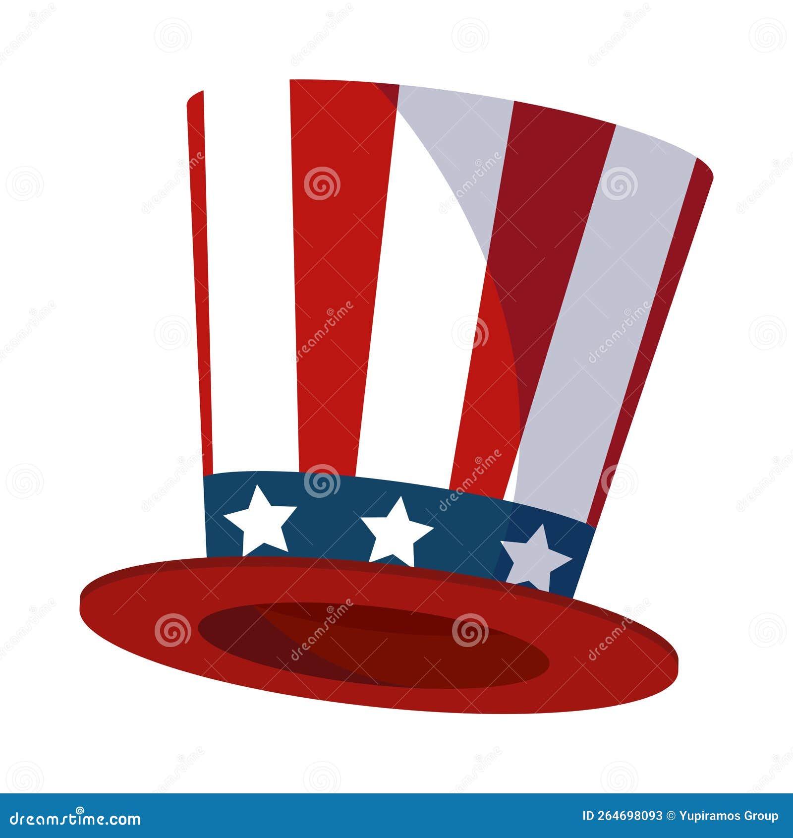 Hat with US flag stock vector. Illustration of patriotic 264698093