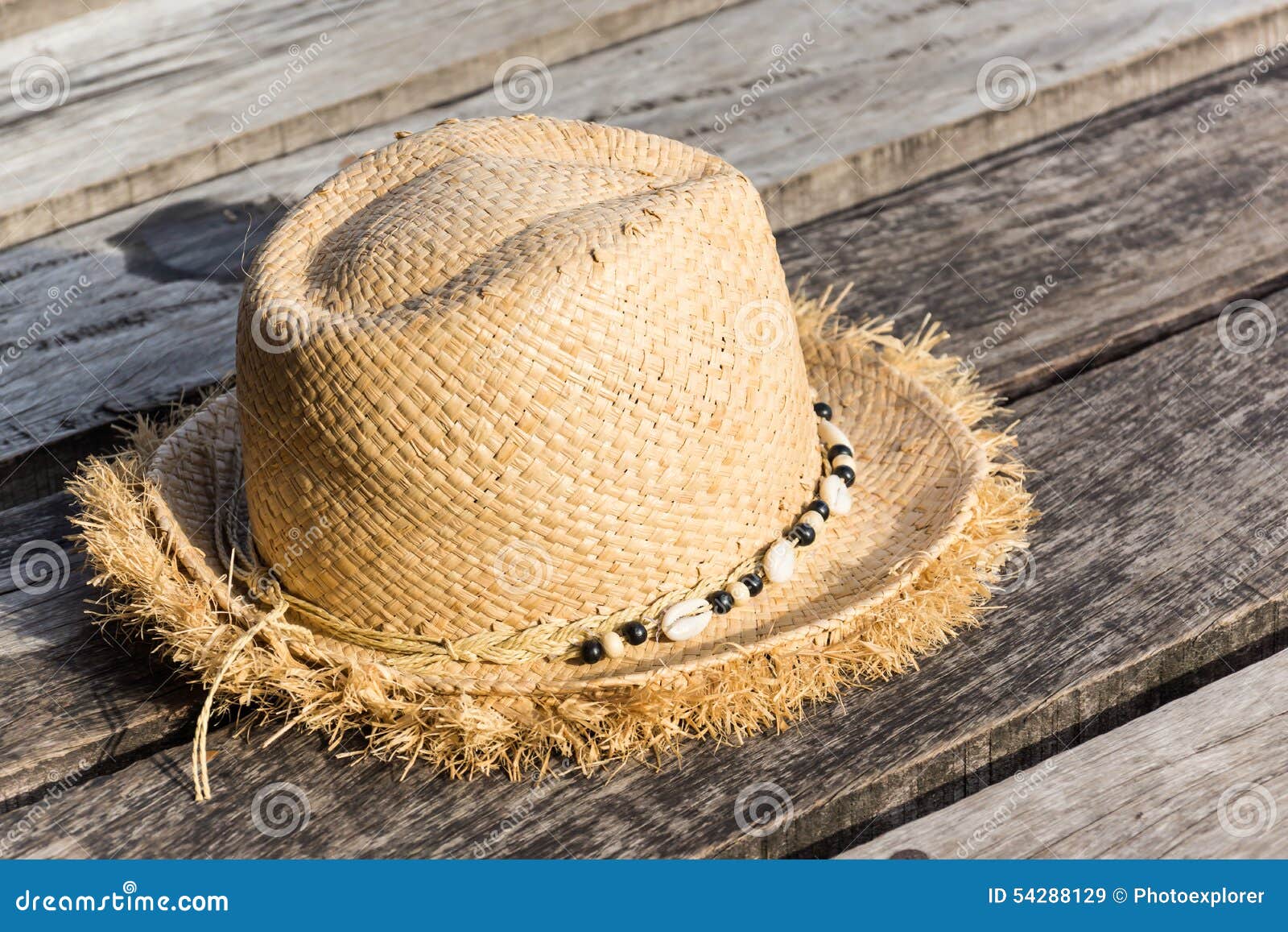 Hat on wood ground stock image. Image of style, travel - 54288129