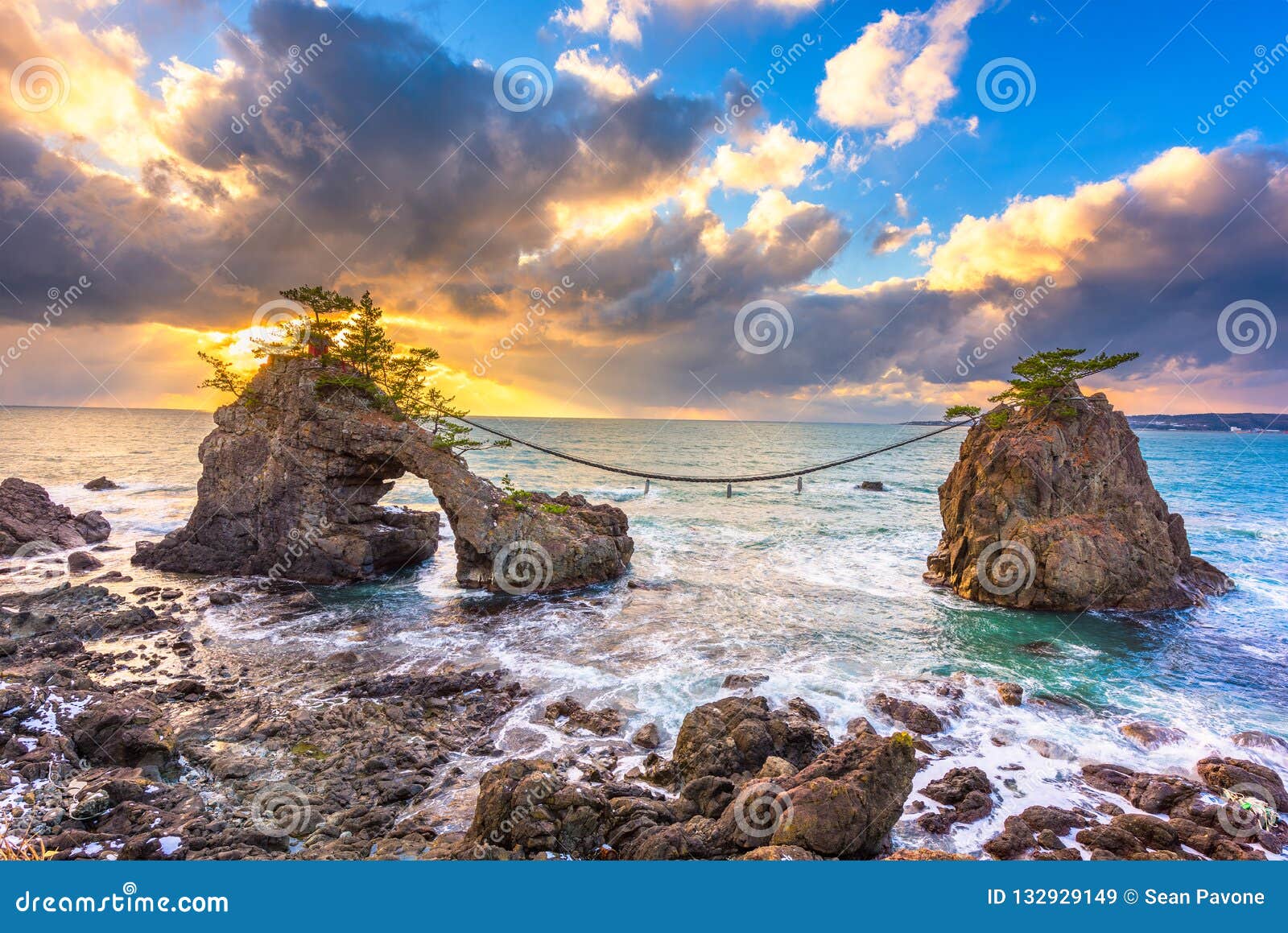 hatago iwa rock on the noto peninsula in japan