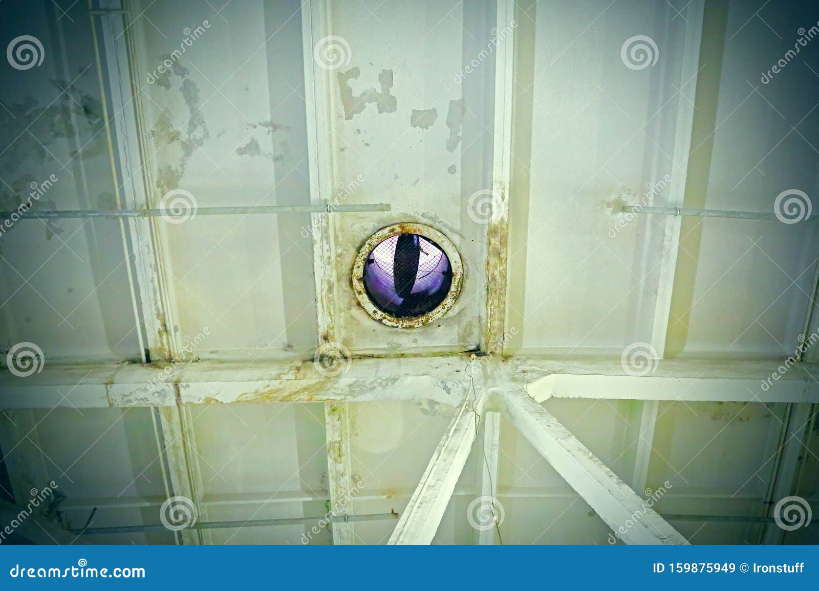 The Hatch In The Ventilation On The Deck Of The Ship. Locks On The