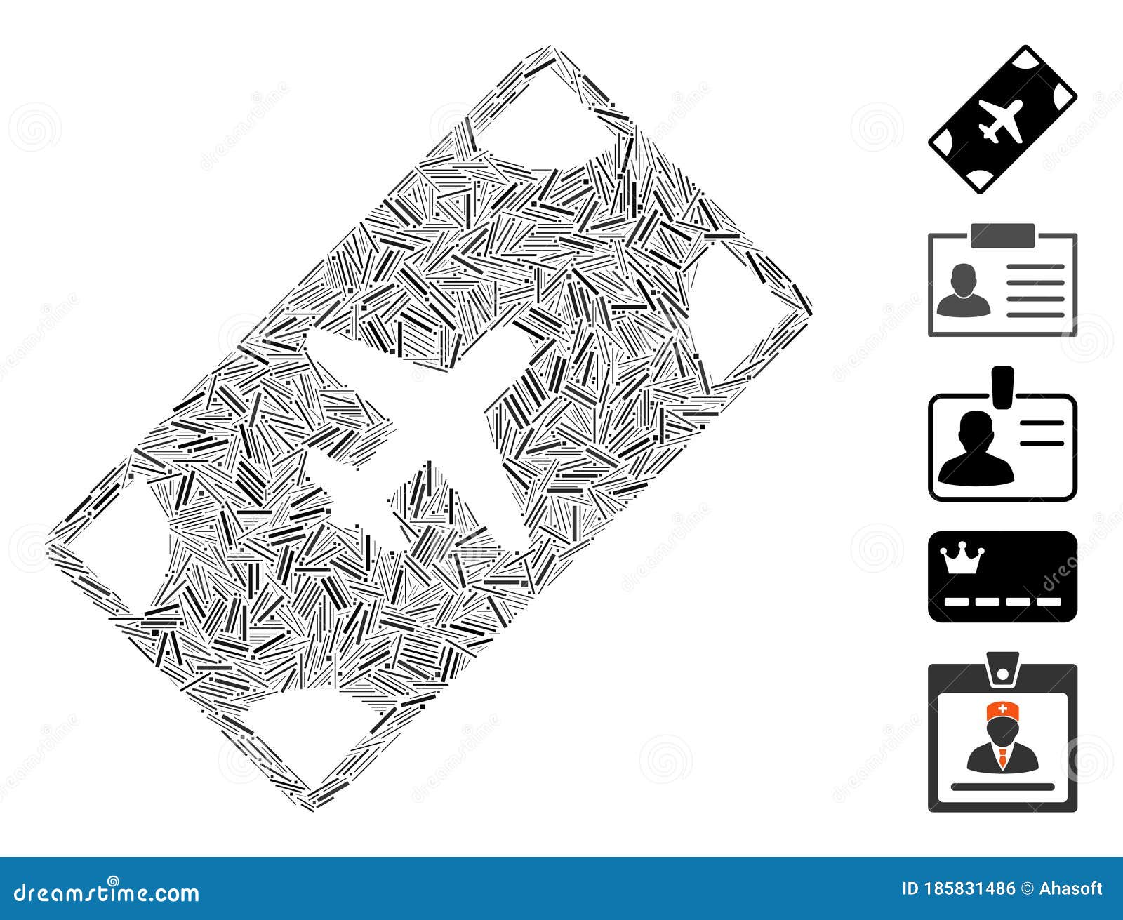 hatch collage boarding pass icon