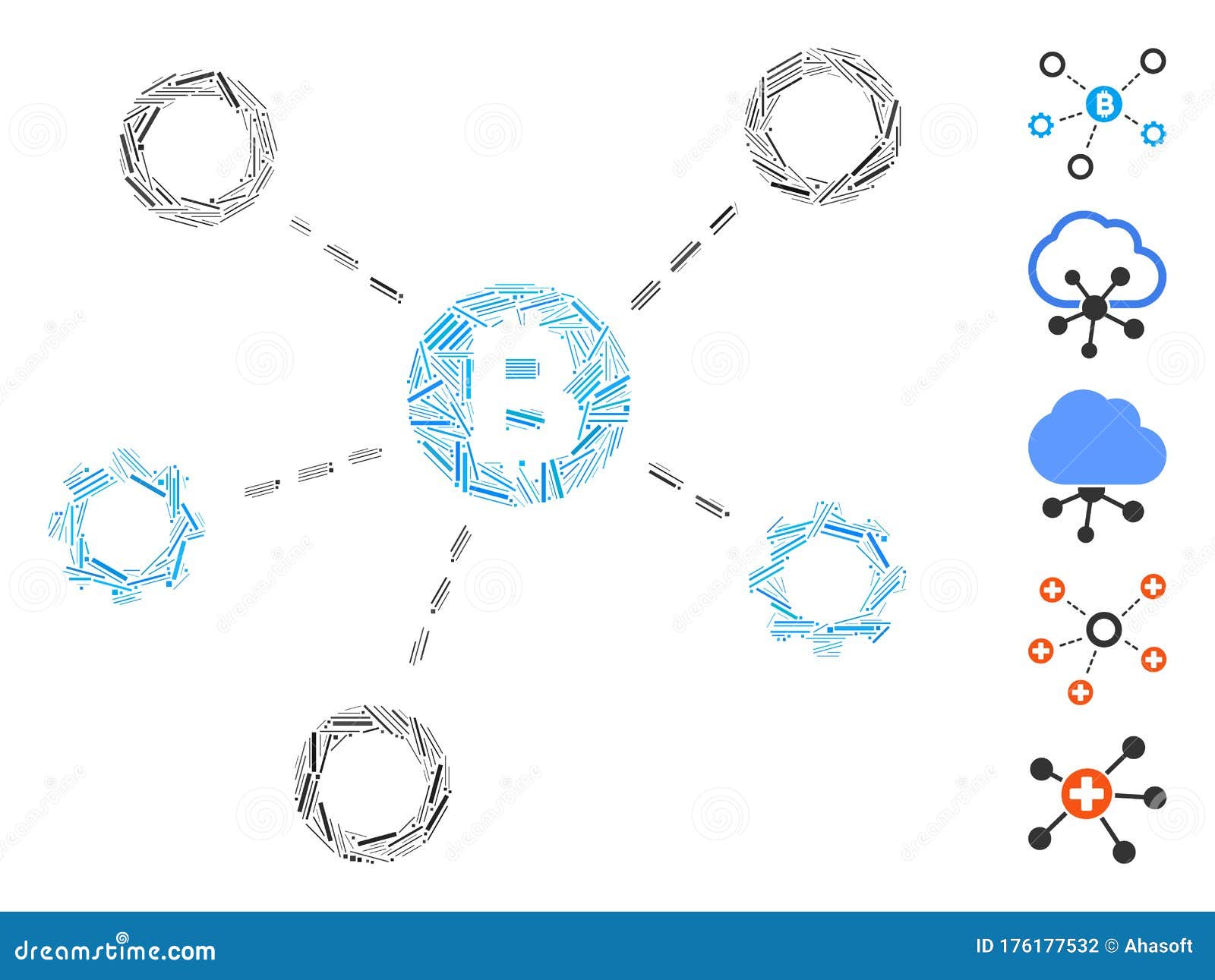 hatch mosaic bitcoin network nodes icon