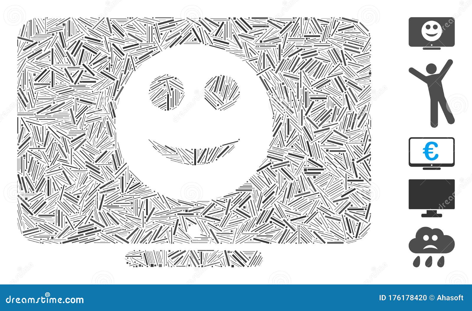 hatch mosaic display smile icon