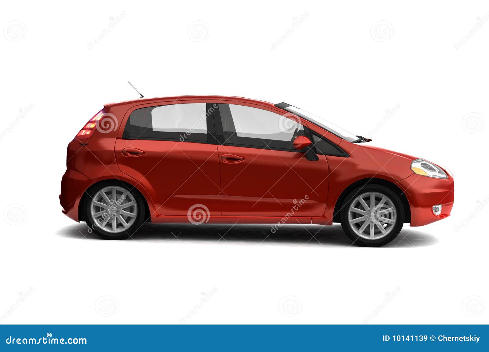 Nogen som helst Tilladelse ubetinget Hatchback Red Car Side View Stock Illustration - Illustration of sport,  drive: 10141139