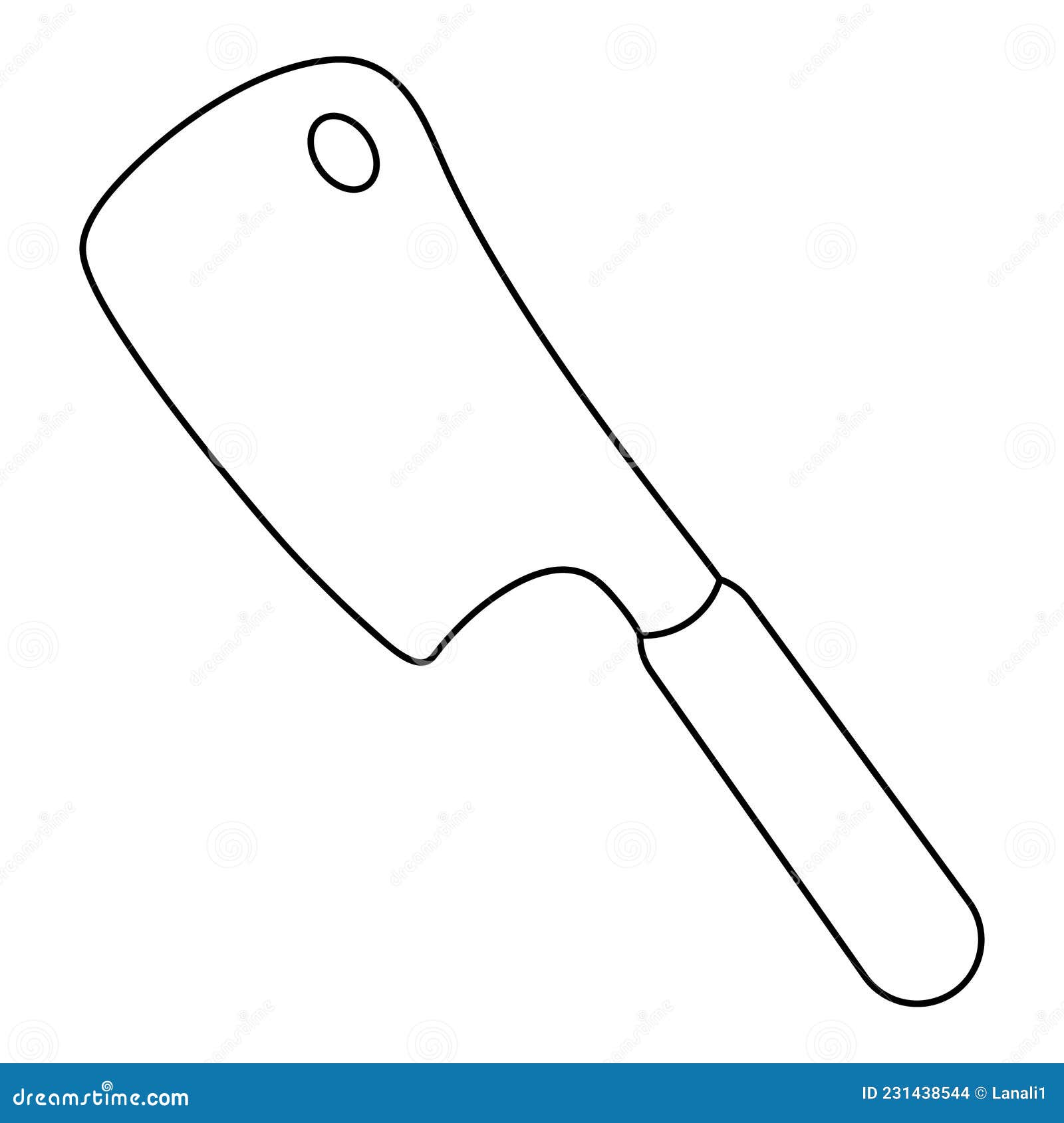 Hatchet. Sketch. Barbecue Meat and Fish Cutting Tool. Sharp Blade. Knife  Product. Vector Illustration. Coloring Stock Vector - Illustration of  cutlery, element: 231438544