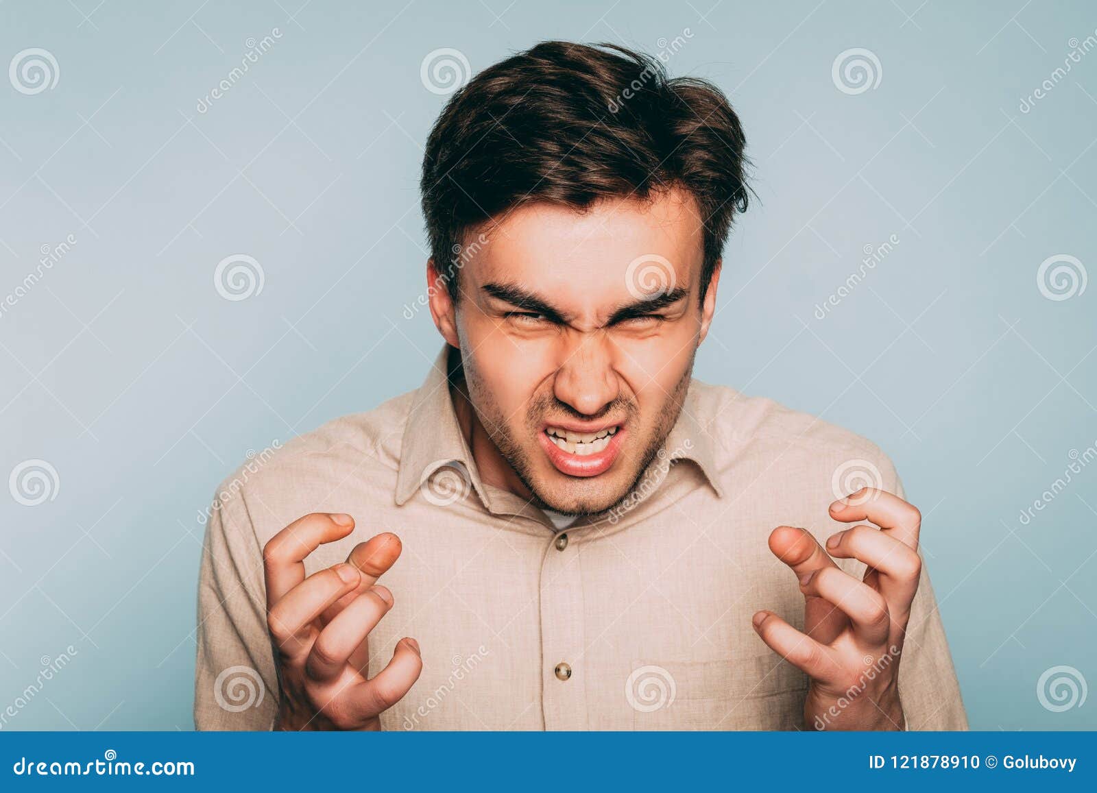 hate kill anger man distorted facial expression