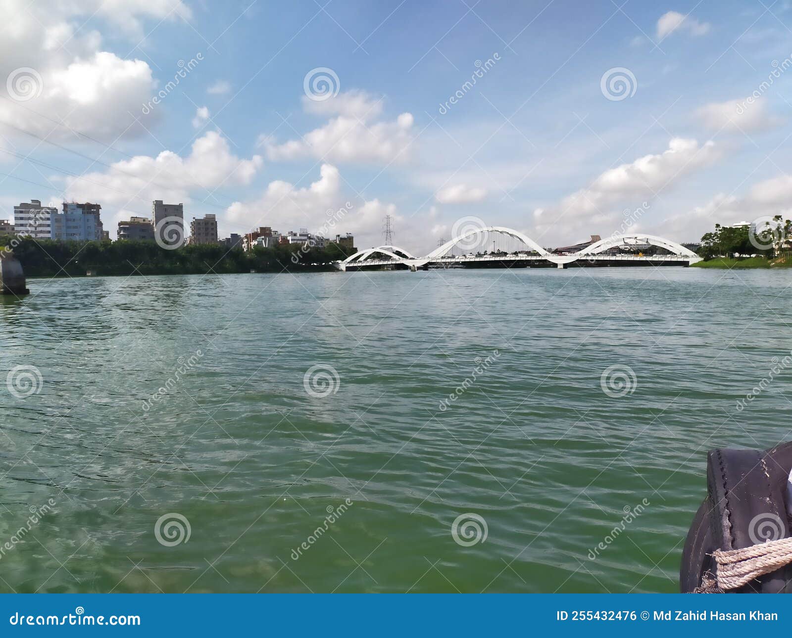 hatirjheel day time beautiful bridge view from the boat