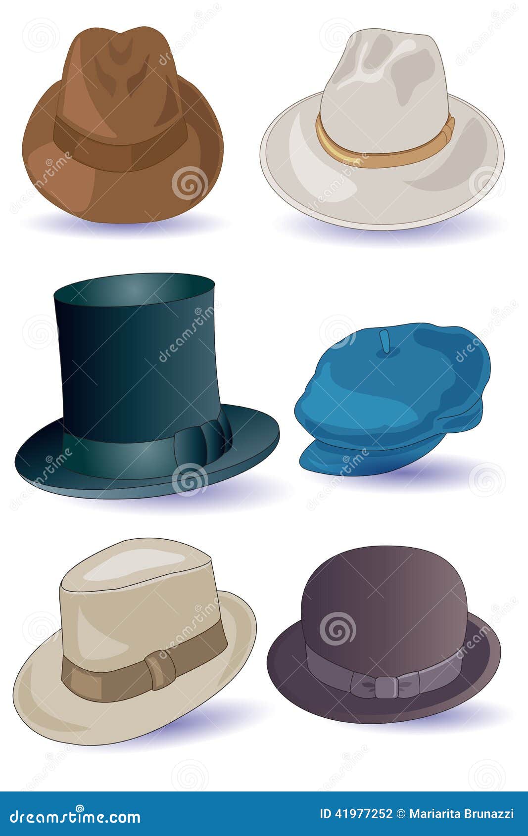 different types of mens hats