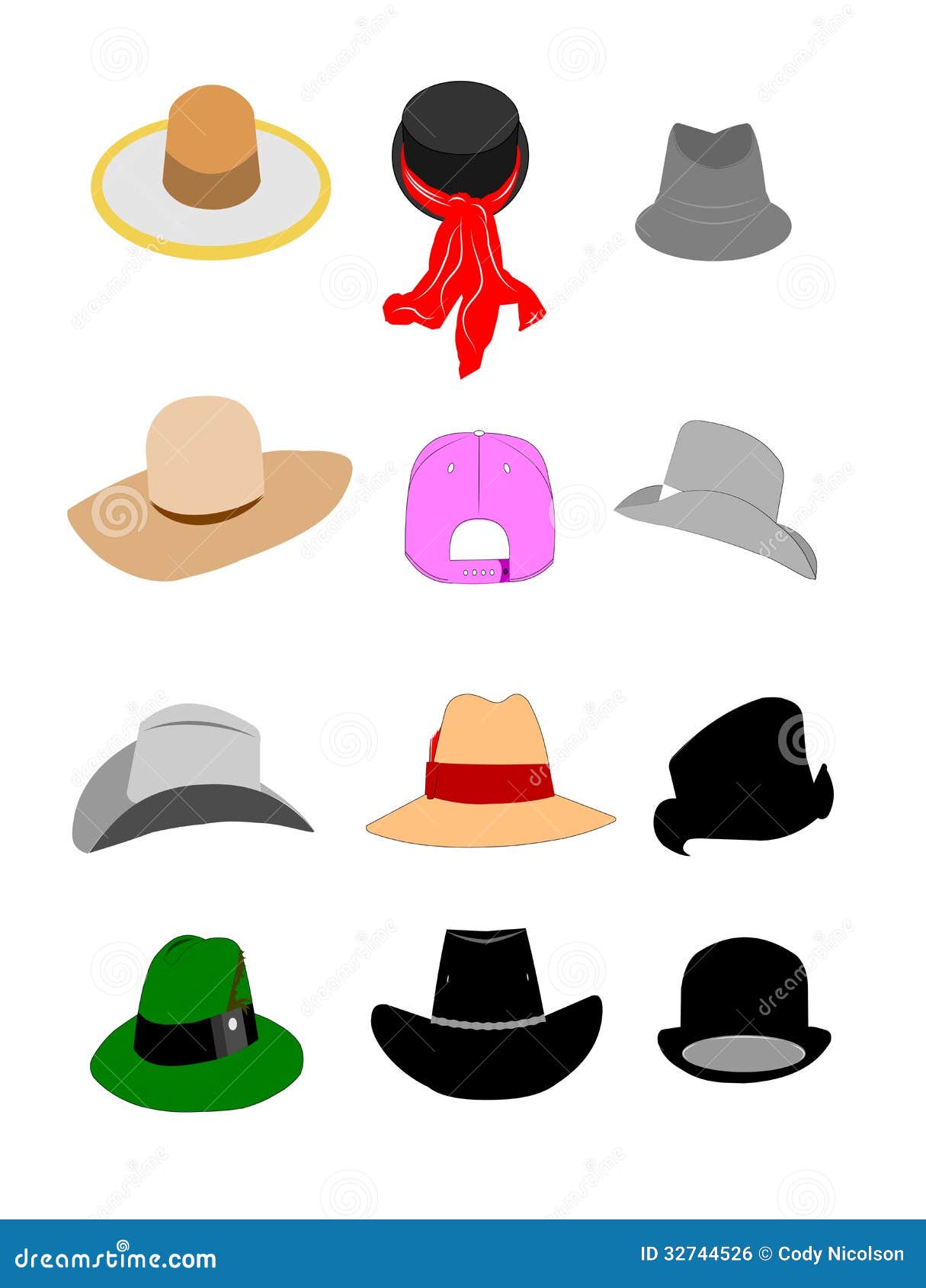 Hats Set Royalty Free Stock Image - Image: 32744526