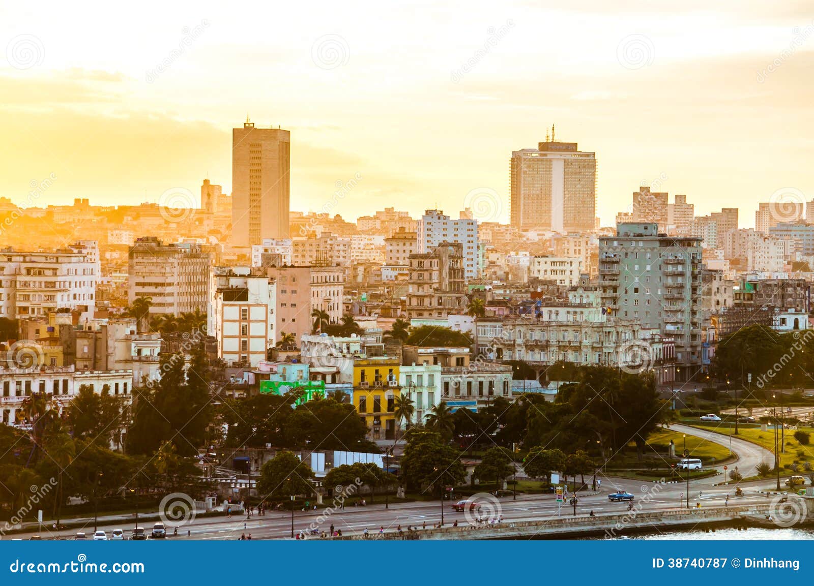 havana (habana) at sunset