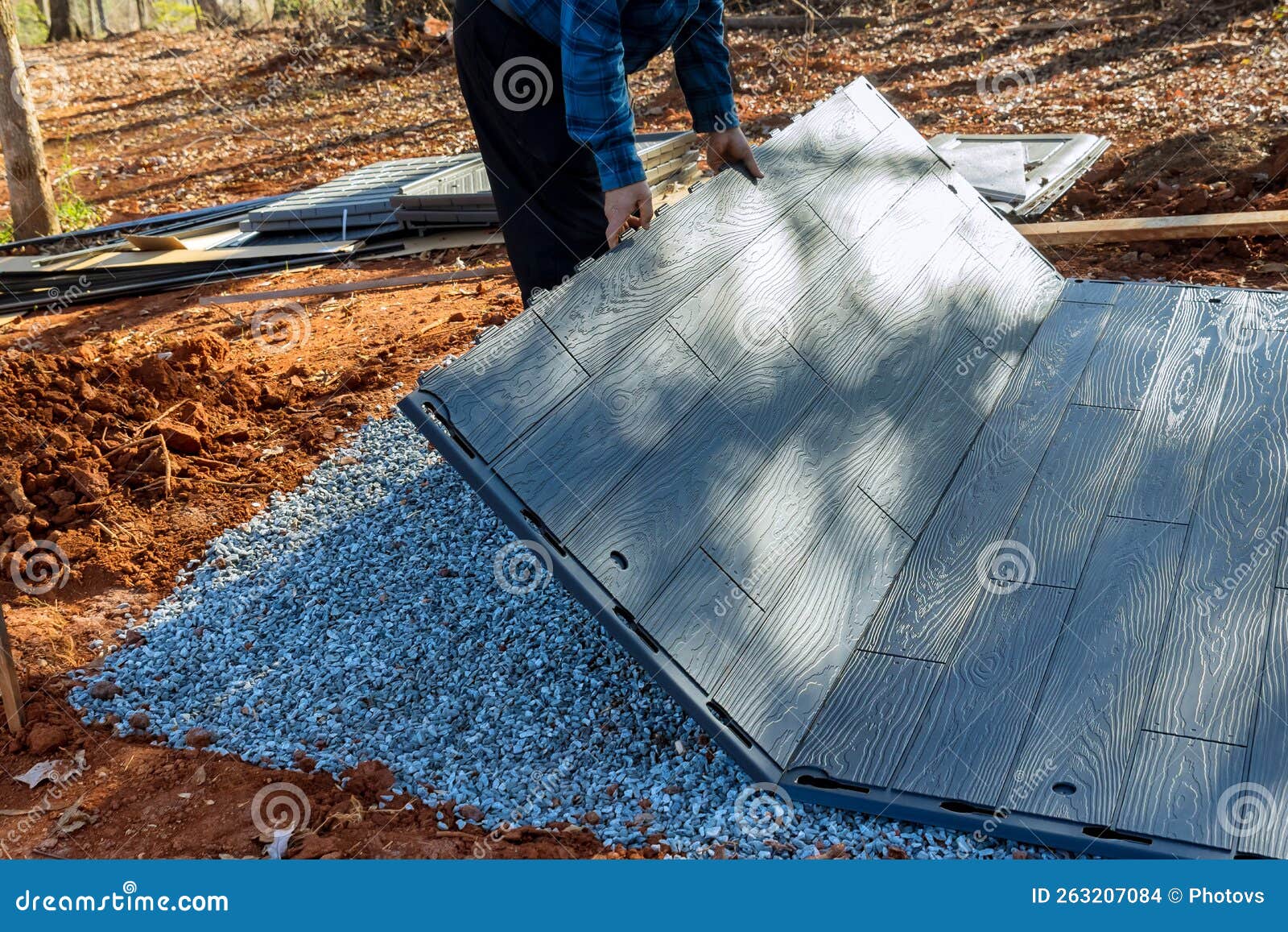 Have Been Working on Putting Together a Plastic Shed for Back Yard