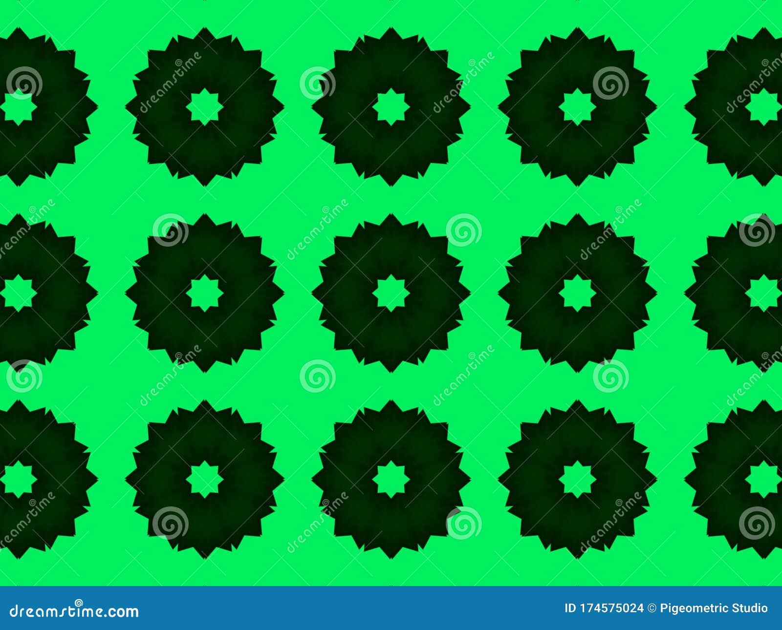 geometric fractal seamless background with  abstract and kaleidoscope square repetition
