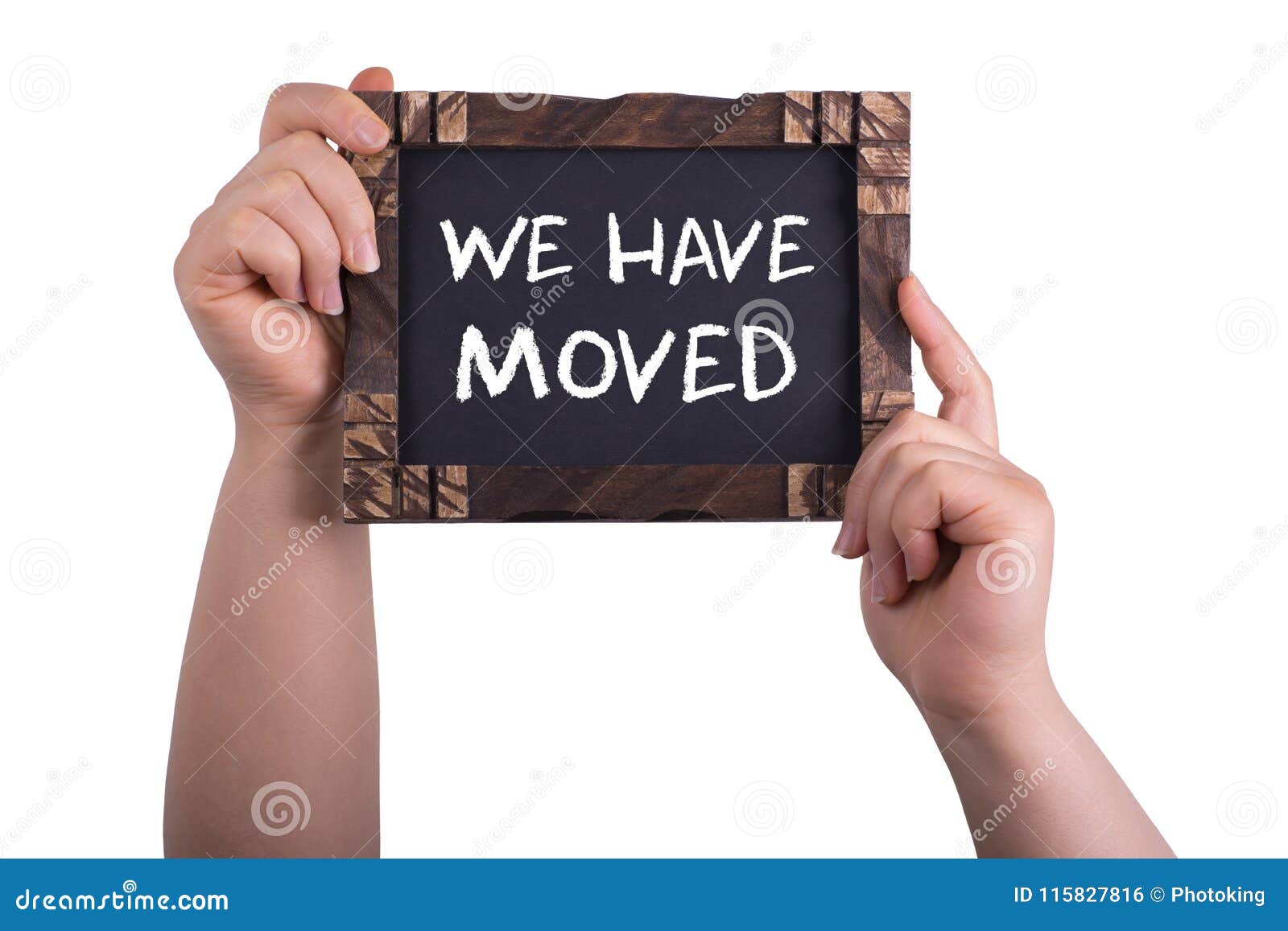 We have moved. My Hips are moving on their own. We have moved poster. We have moved to a new