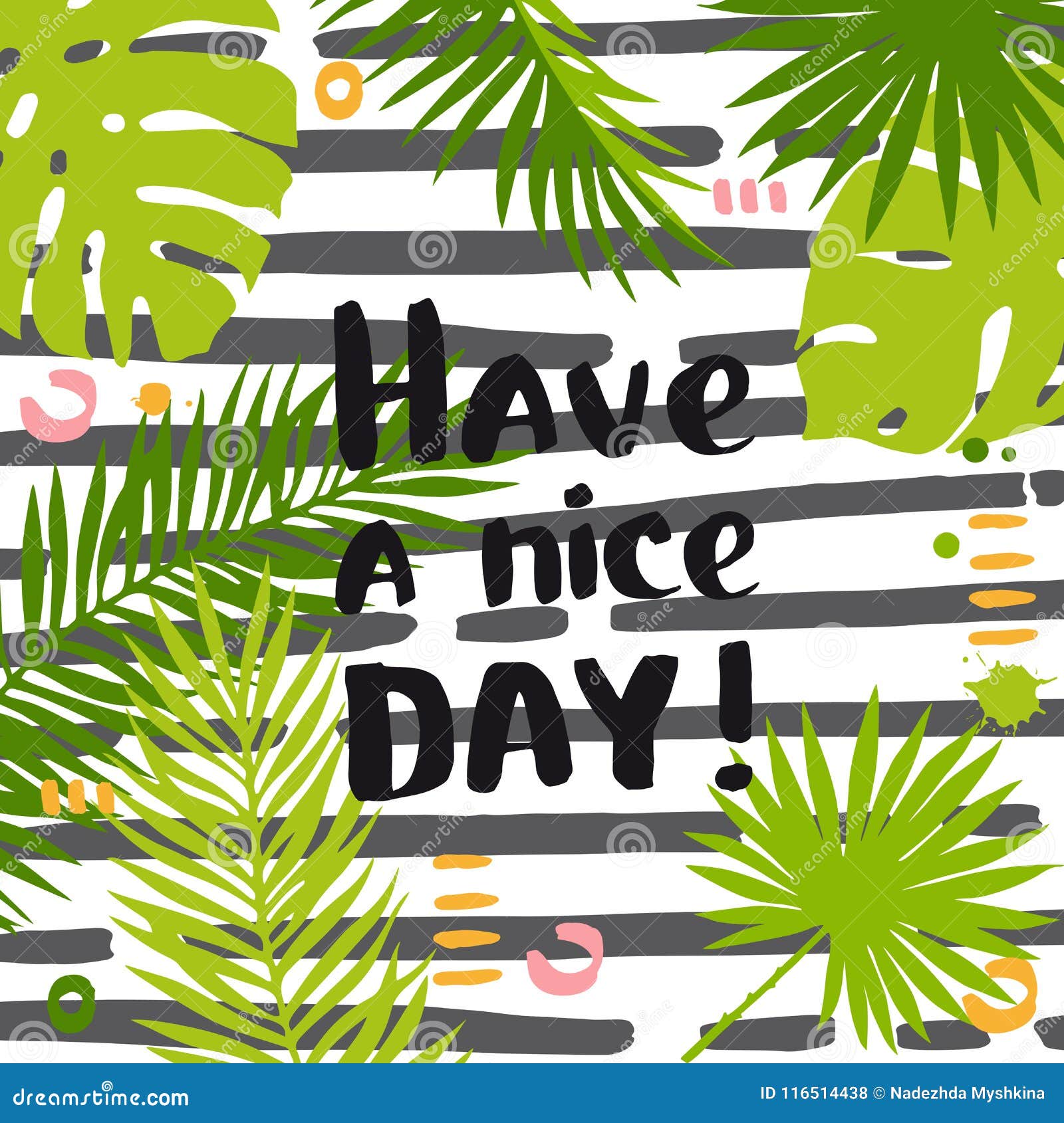 Have a Nice Day Summer Abstract Vector Illustration Stock Vector ...