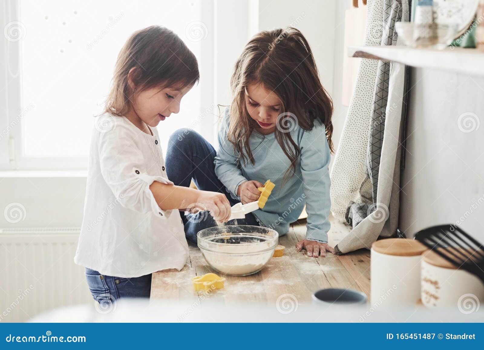 Having Fun during the Process. Preschool Friends Learning How To Cook