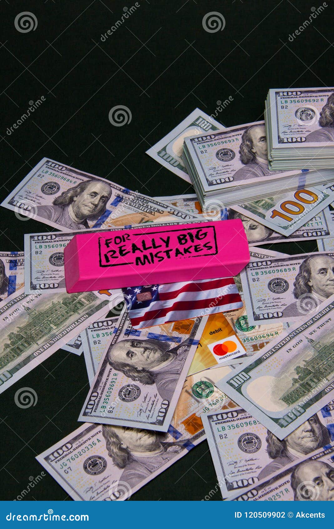 Scatter Hundred Dollar Bills On A Black Background With An Eraser And Credit Cards On Top Stock Photo Image Of Budget Inflation Scatter Hundred Dollar Bills On A Black Background With An Eraser And Credit Cards On Top Stock Photo Image Of Budget Inflation