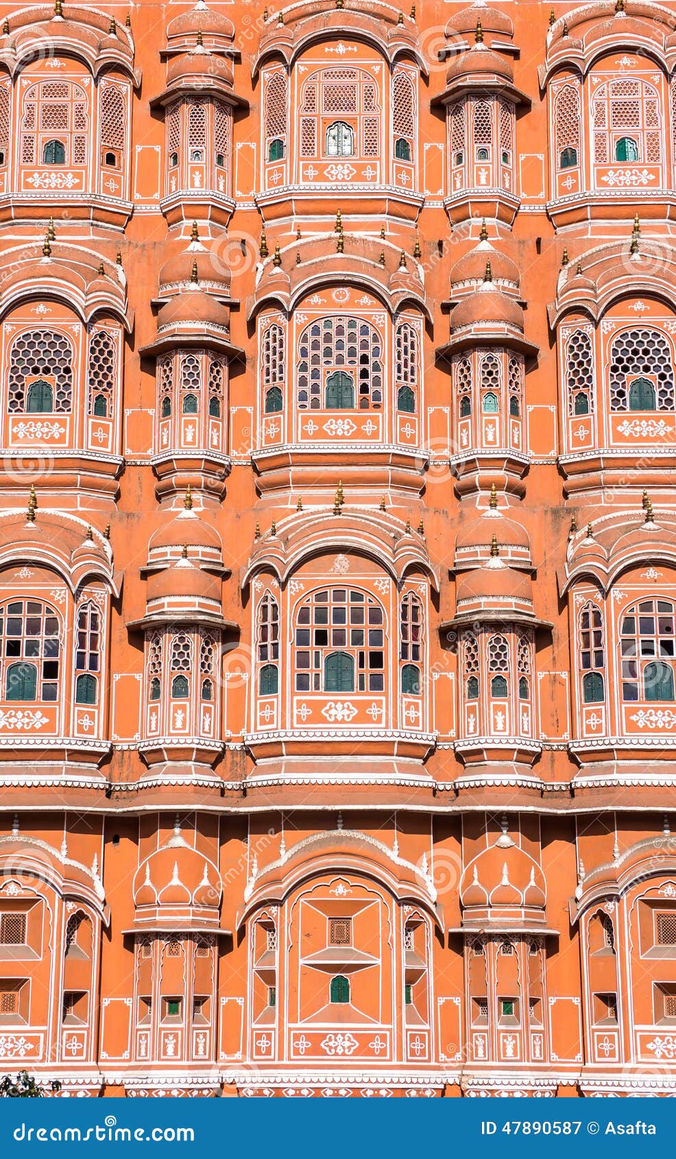 Hawa Mahal facade stock image. Image of hindu, architecture - 47890587