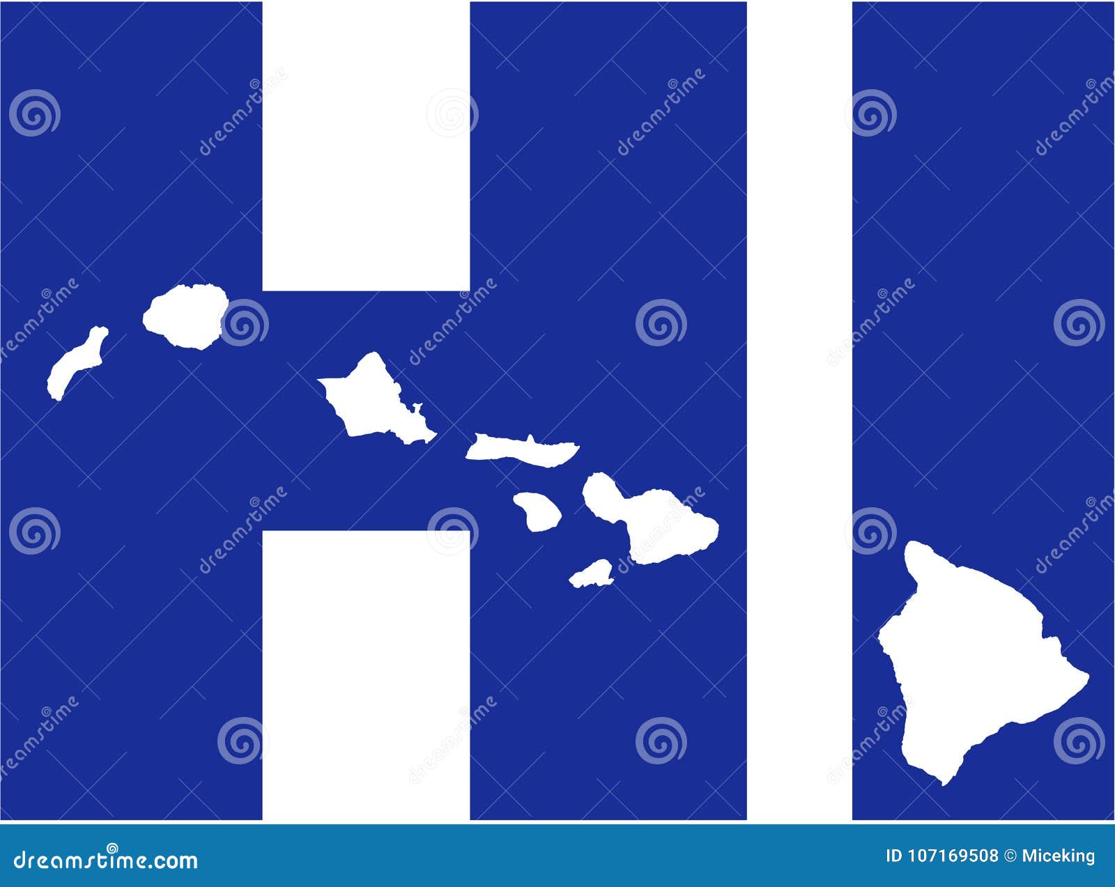 hawaii state abbreviations hi with map