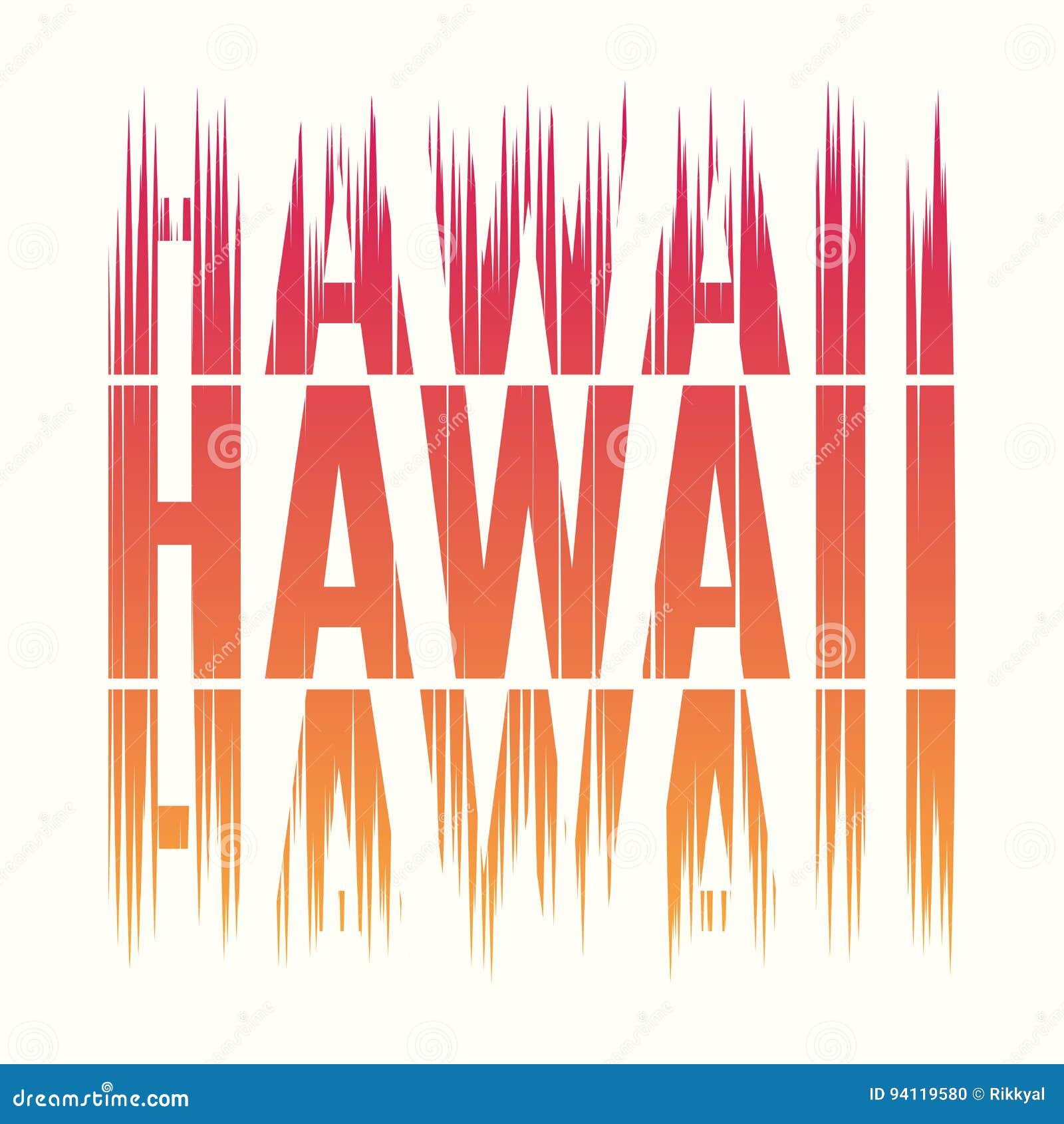Hawaii Tee Print. T-shirt Design Graphics Stamp Label Typography Stock