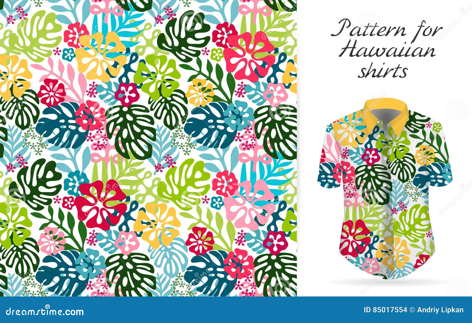 Download Hawaiian Aloha Shirt An Icon In A Flat Style On White Background Stock Vector Illustration Of Green Aloha 85017554