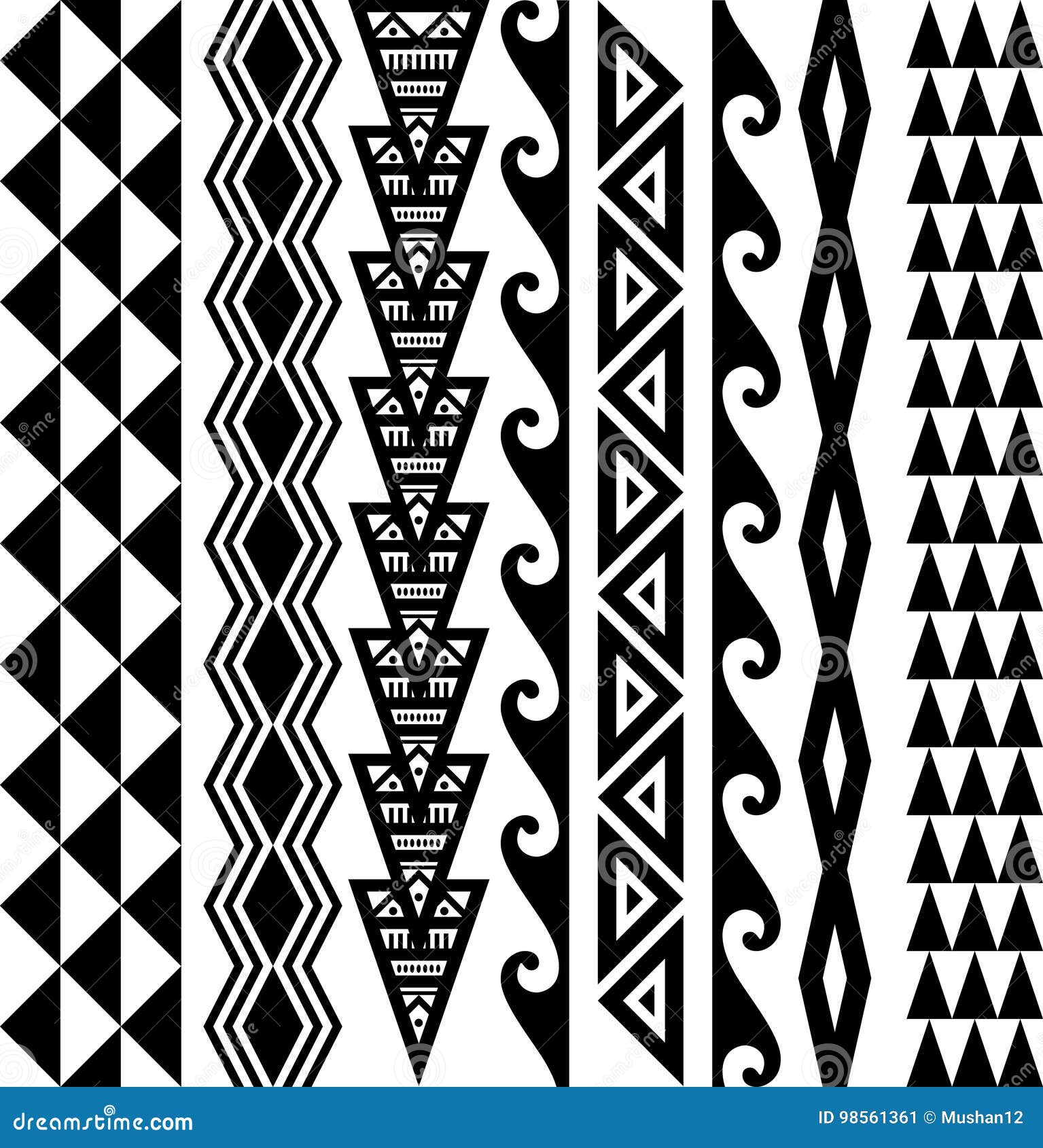 hawaiian seamless tattoo pattern
