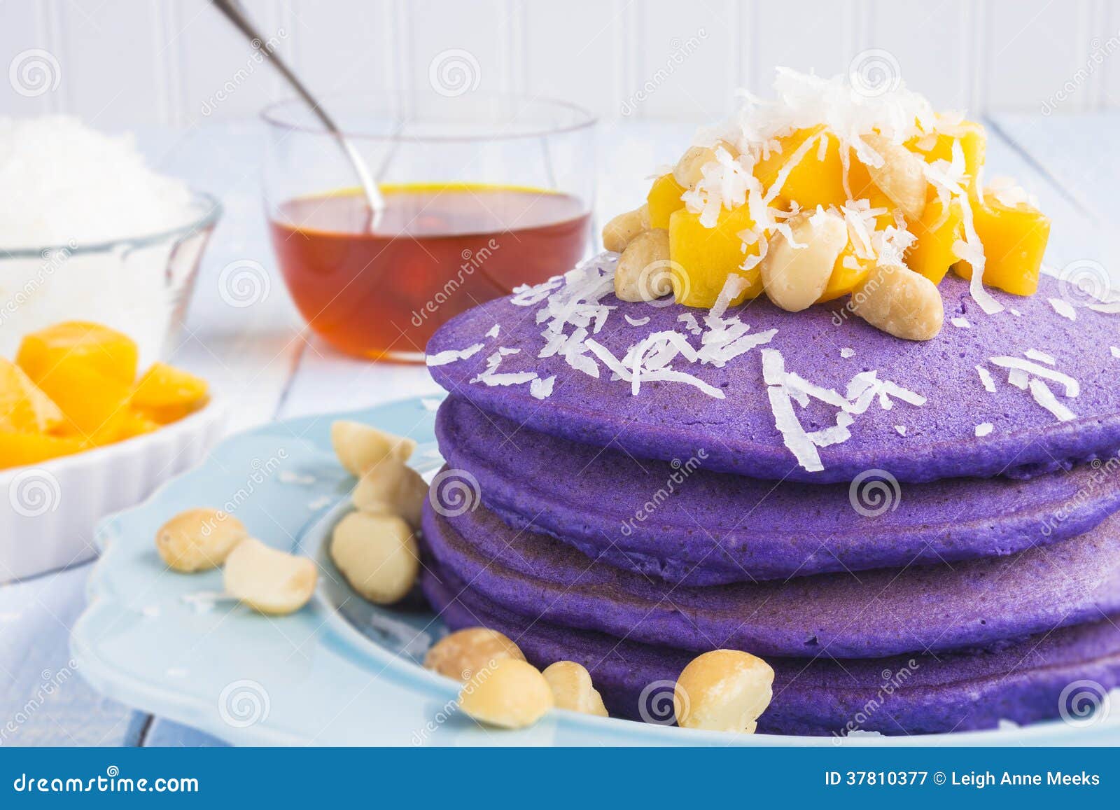 Hawaiian taro pancakes stock image. Image of aqua, plate 37810377
