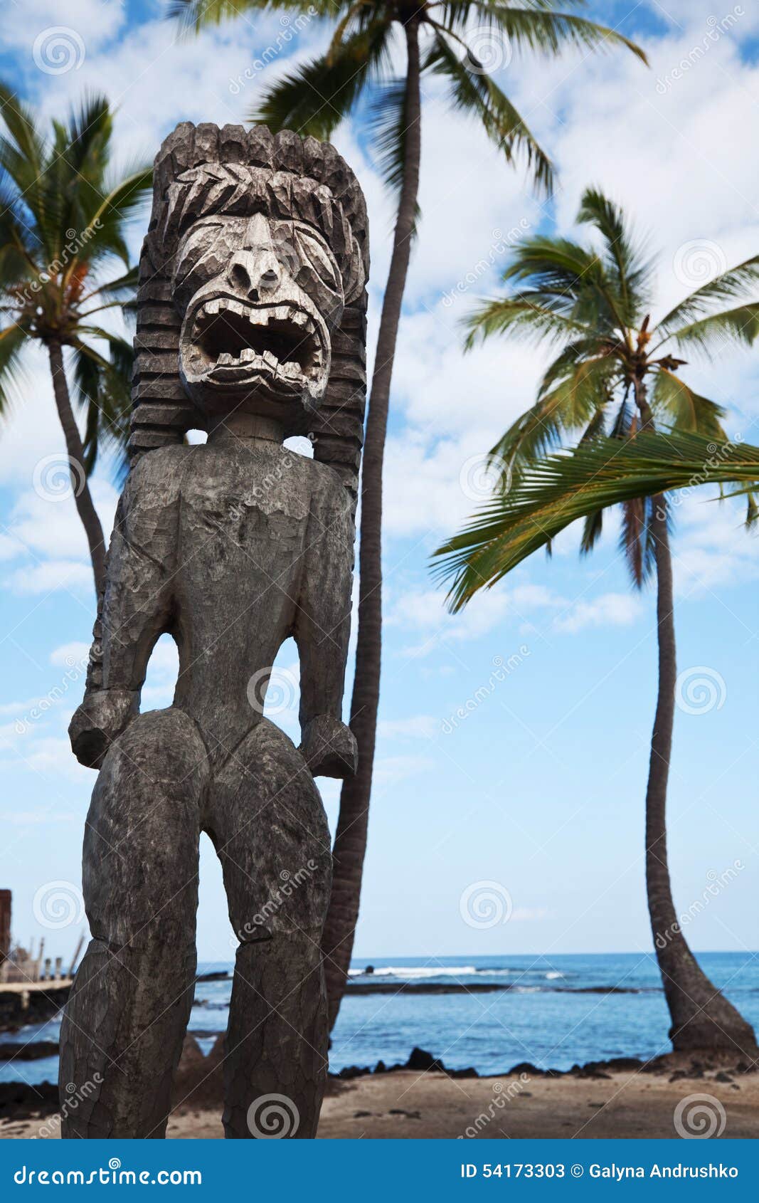 Hawaiian tiki stock image. Image of beach, place, paradise 54173303