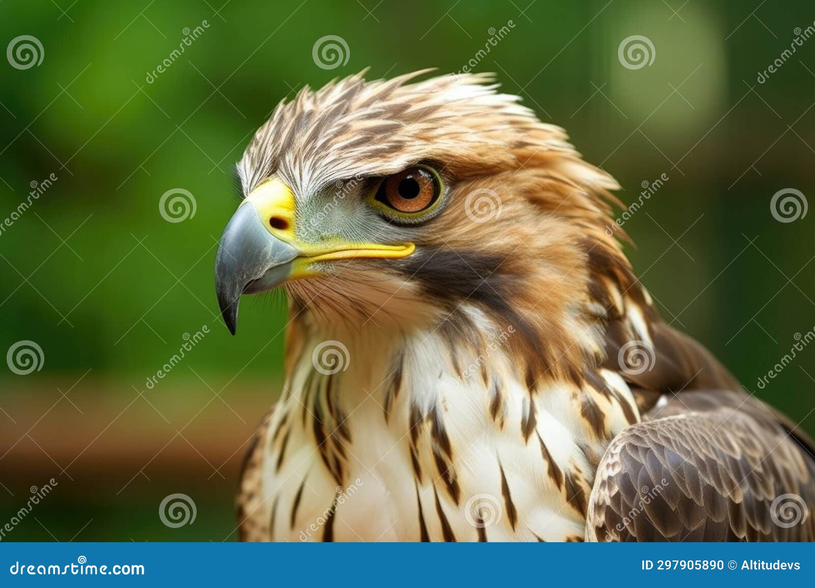 A Hawk in Profile, Showing Full Wingspan Stock Photo Image of feather