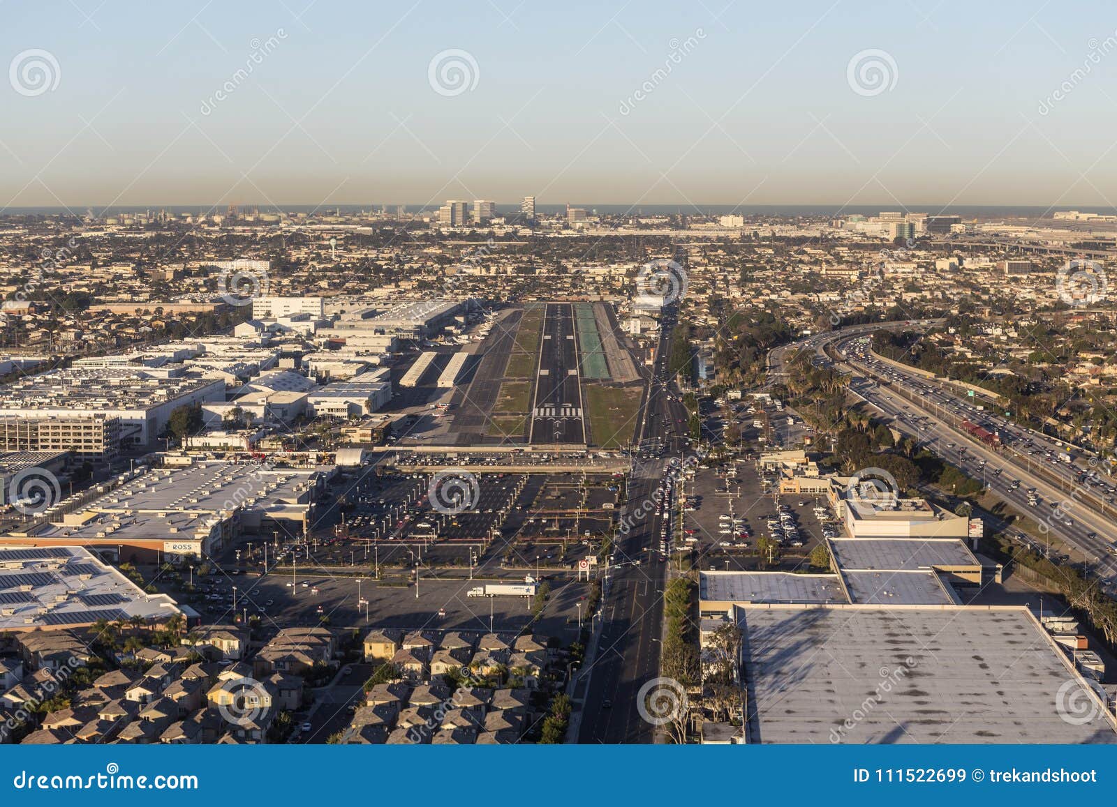 Hawthorne Airport Runway Approach Imagem de Stock Editorial Imagem de