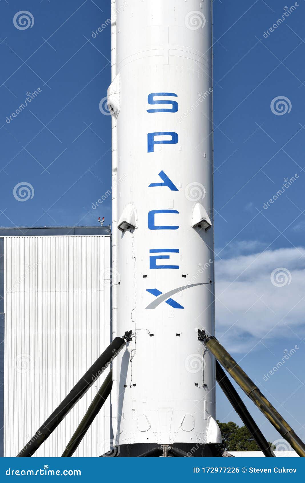 close up falcon 9 rocket