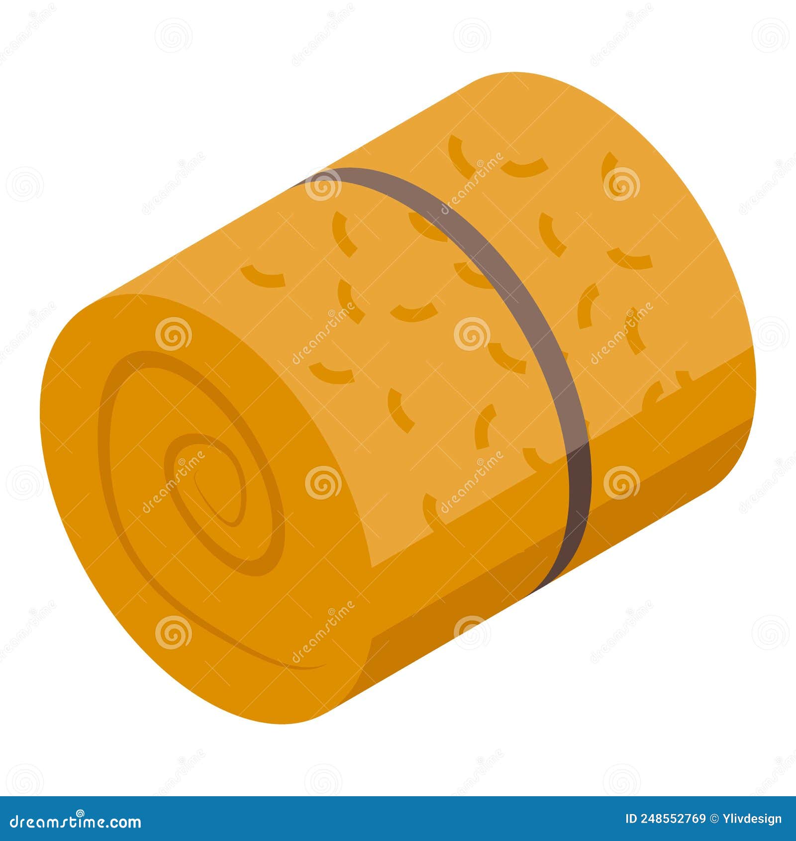 Hay Bale Roll Icon Isometric Vector. Farm Grass Stock Illustration ...