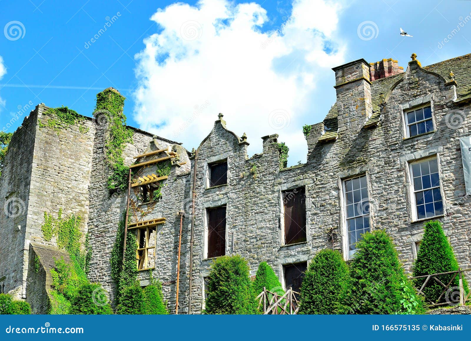 old hay- on -wye castle mansion in wales, uk