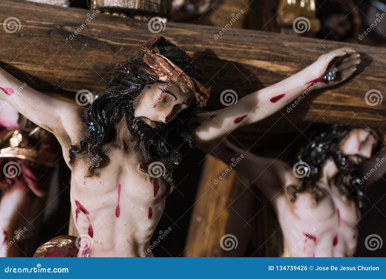 close-up of jesus christ on the cross.