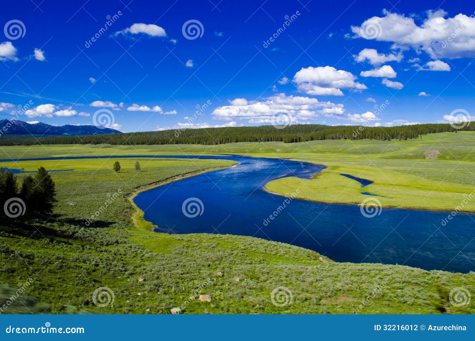 yellowstone river in hayden valley