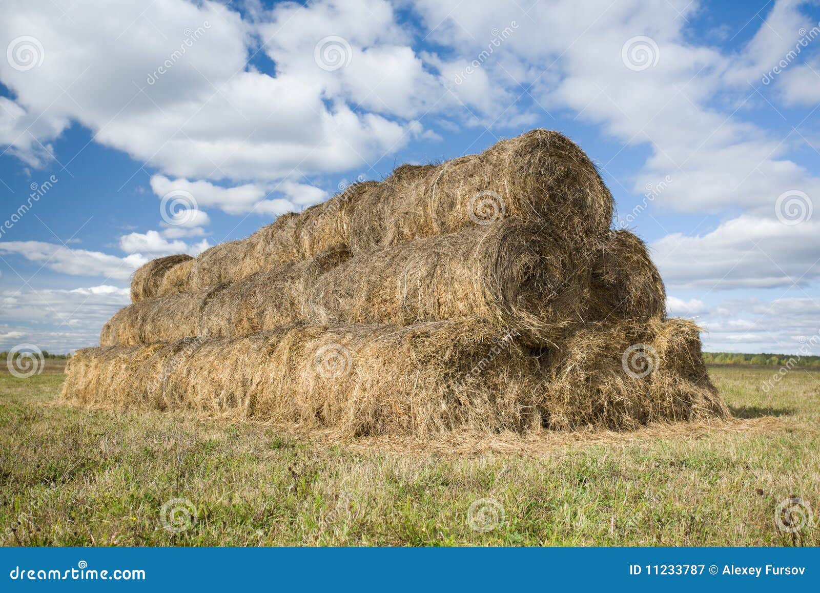 Haystack at field stock image. Image of autumn, field - 11233787