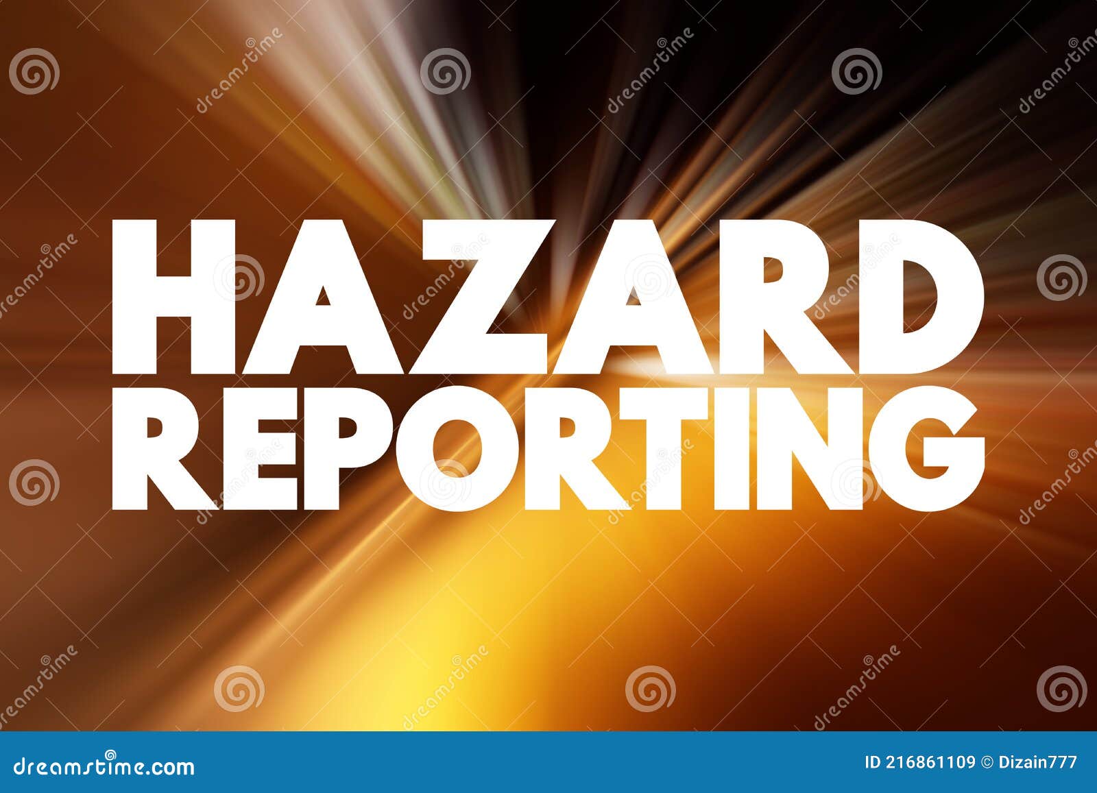 Hazard Reporting Text Quote, Concept Background Stock Illustration