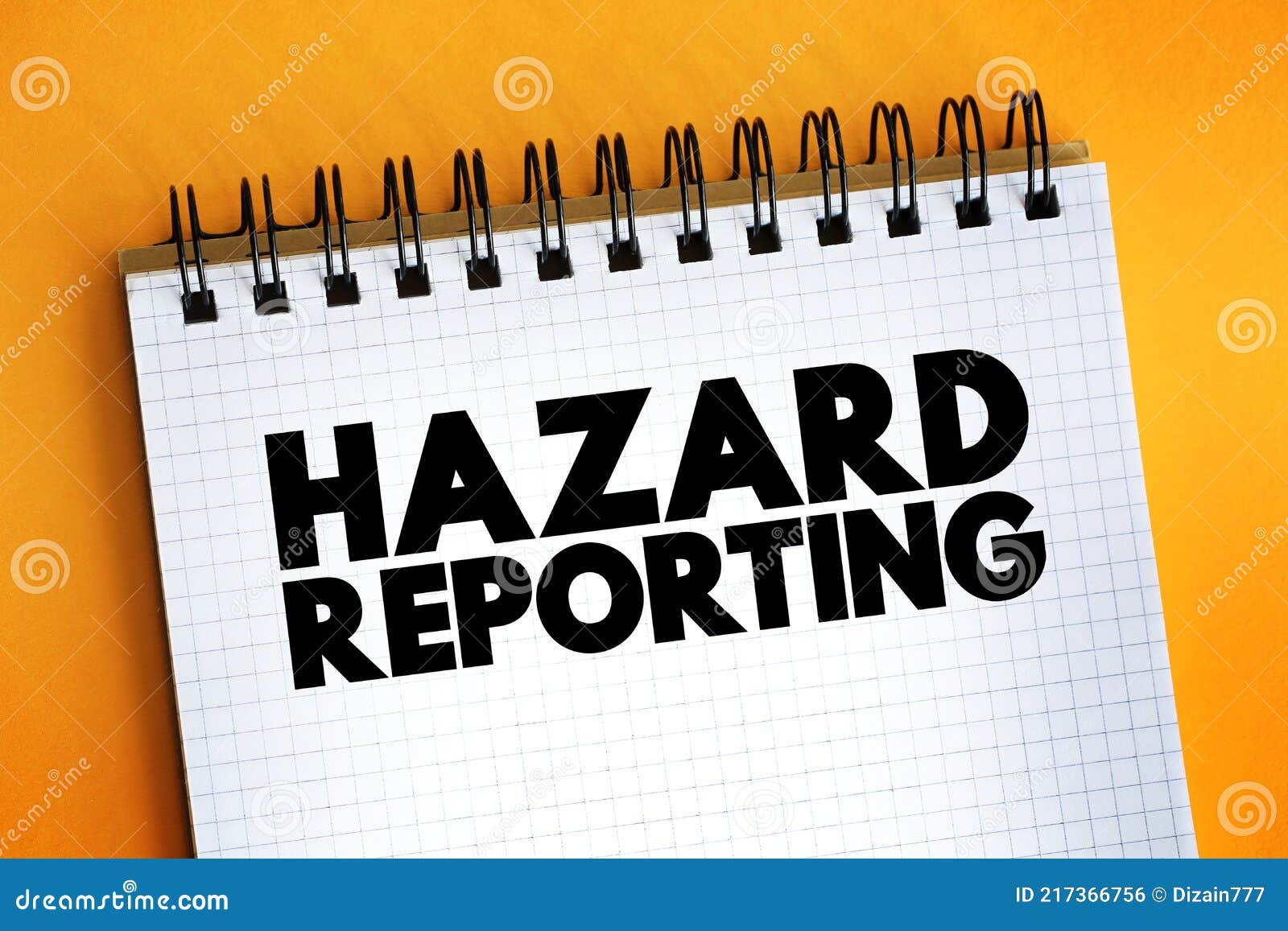 Hazard Reporting Text Quote, Concept Background Stock Photo Image of