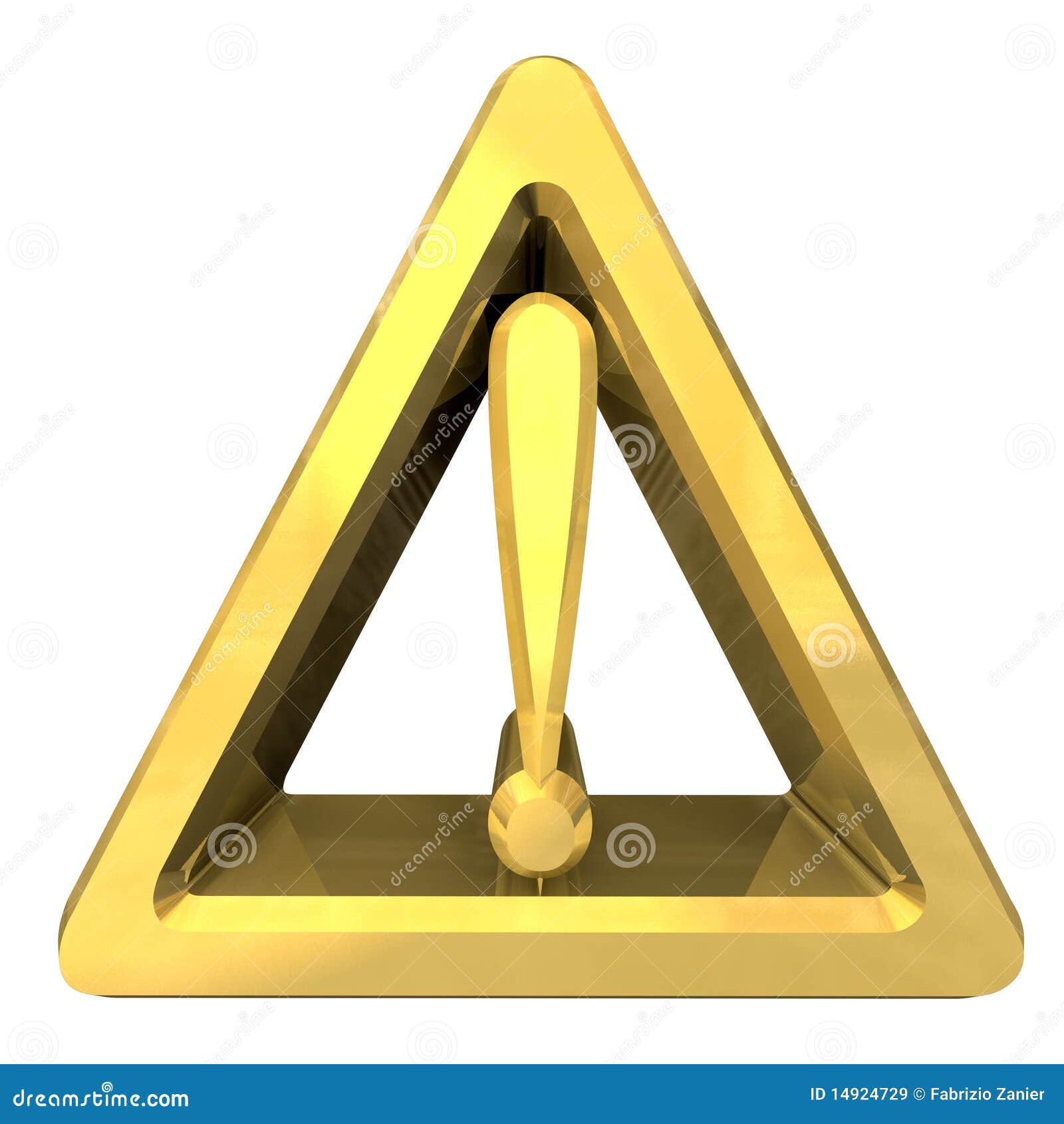 Hazard Warning Sign with Exclamation Mark Stock Illustration