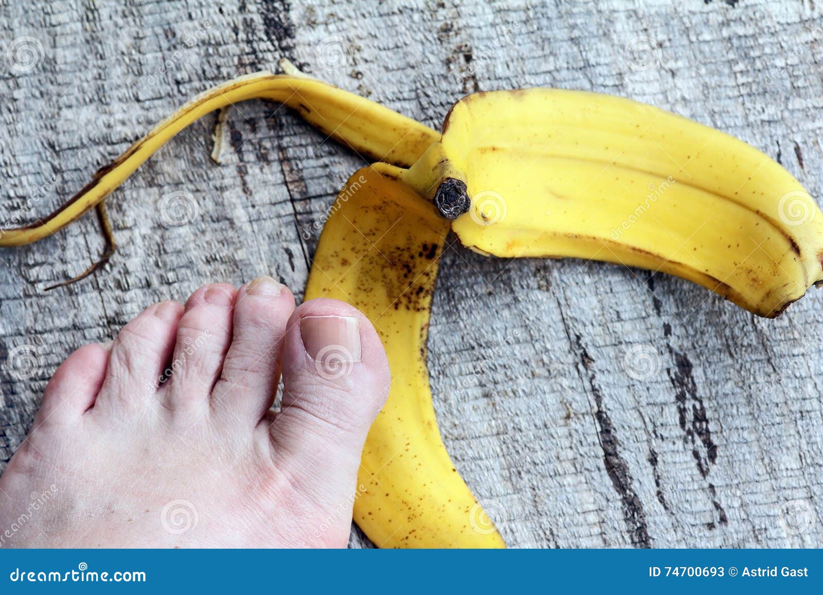 Hazardous banana peel stock image. Image of risk, bare 74700693