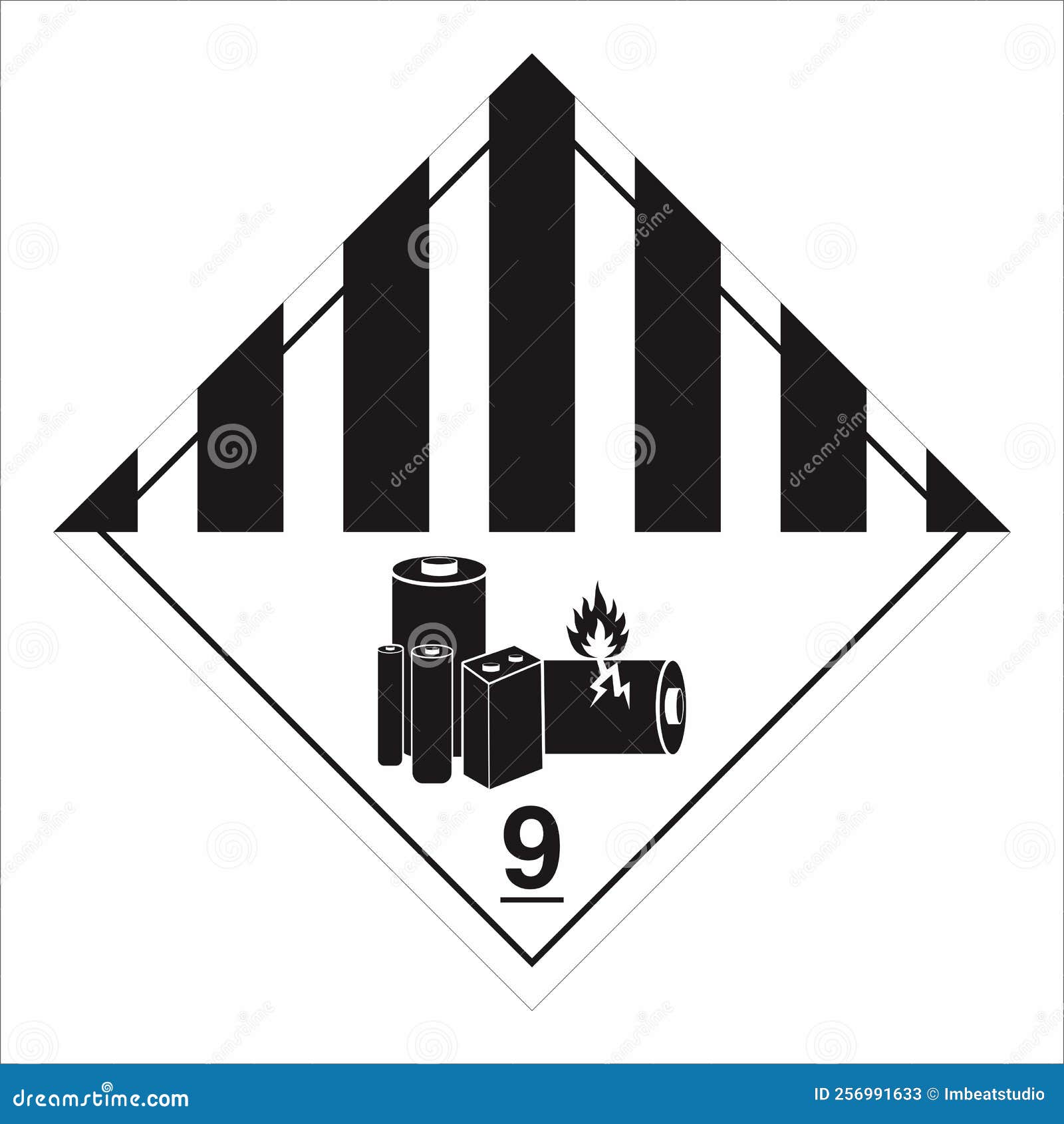 Hazardous Hazmat Material Label Iata Transportation Class 9