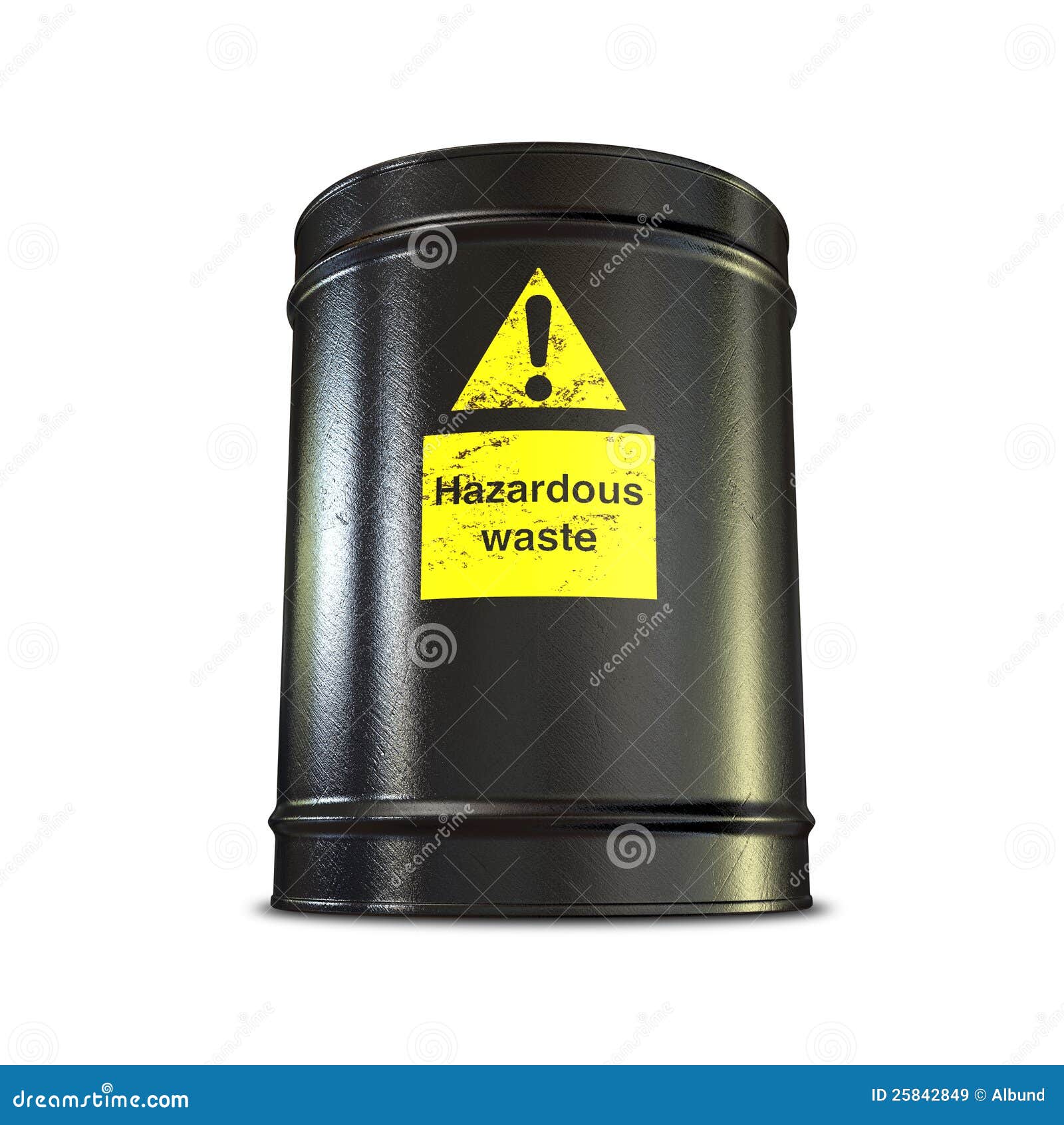 Hazardous Waste Barrel stock image. Image of yellow, waste 25842849
