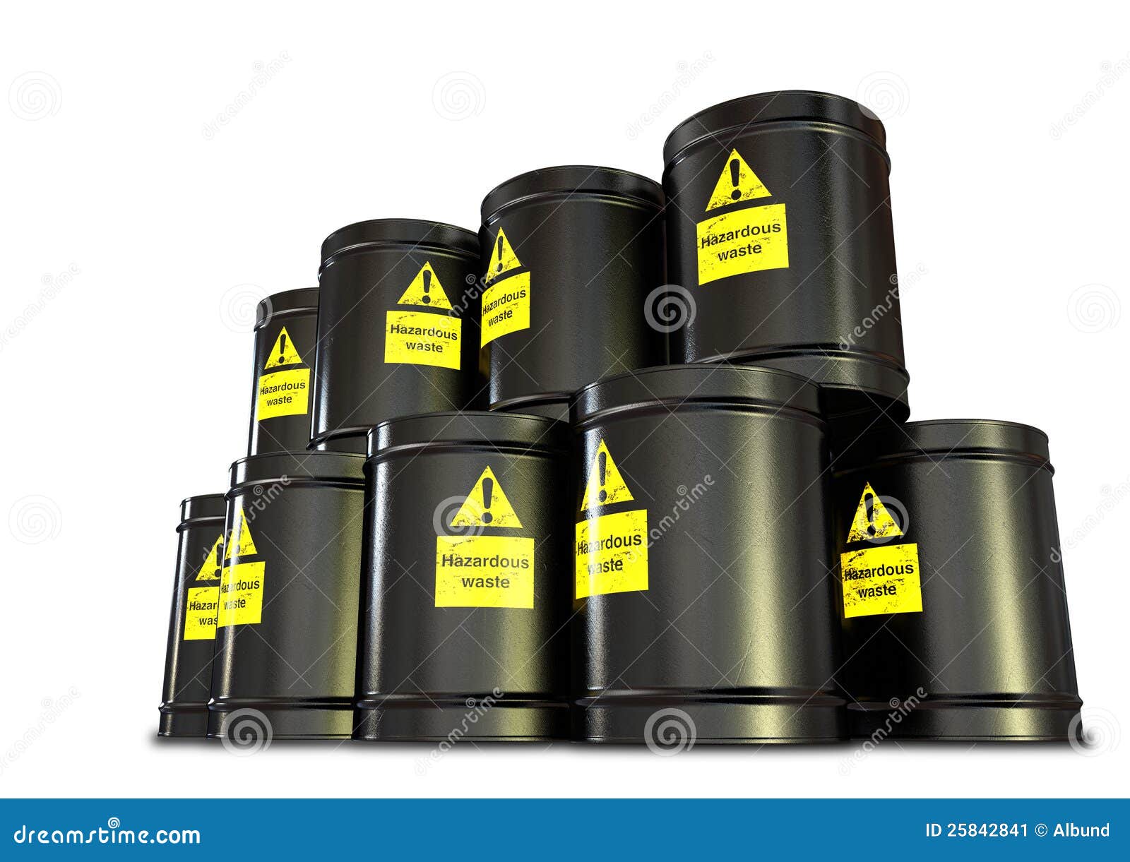hazardous waste barrel stack
